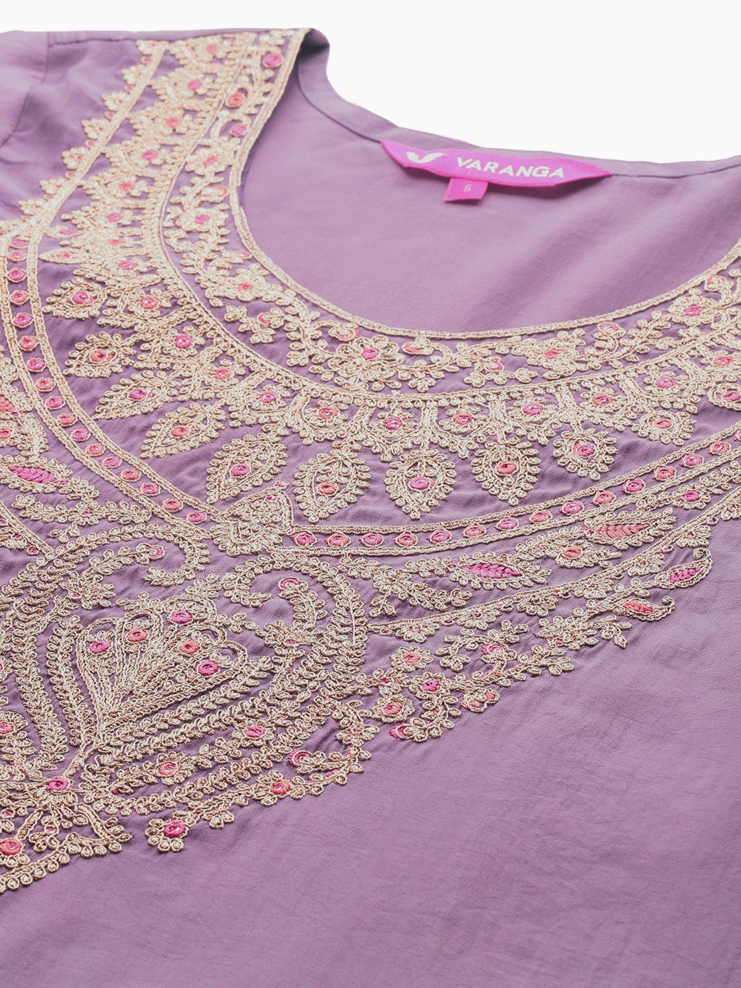 Dhiyona VA Women'sPaisley Embroidered Regular Kurta with Trousers & With Dupatta