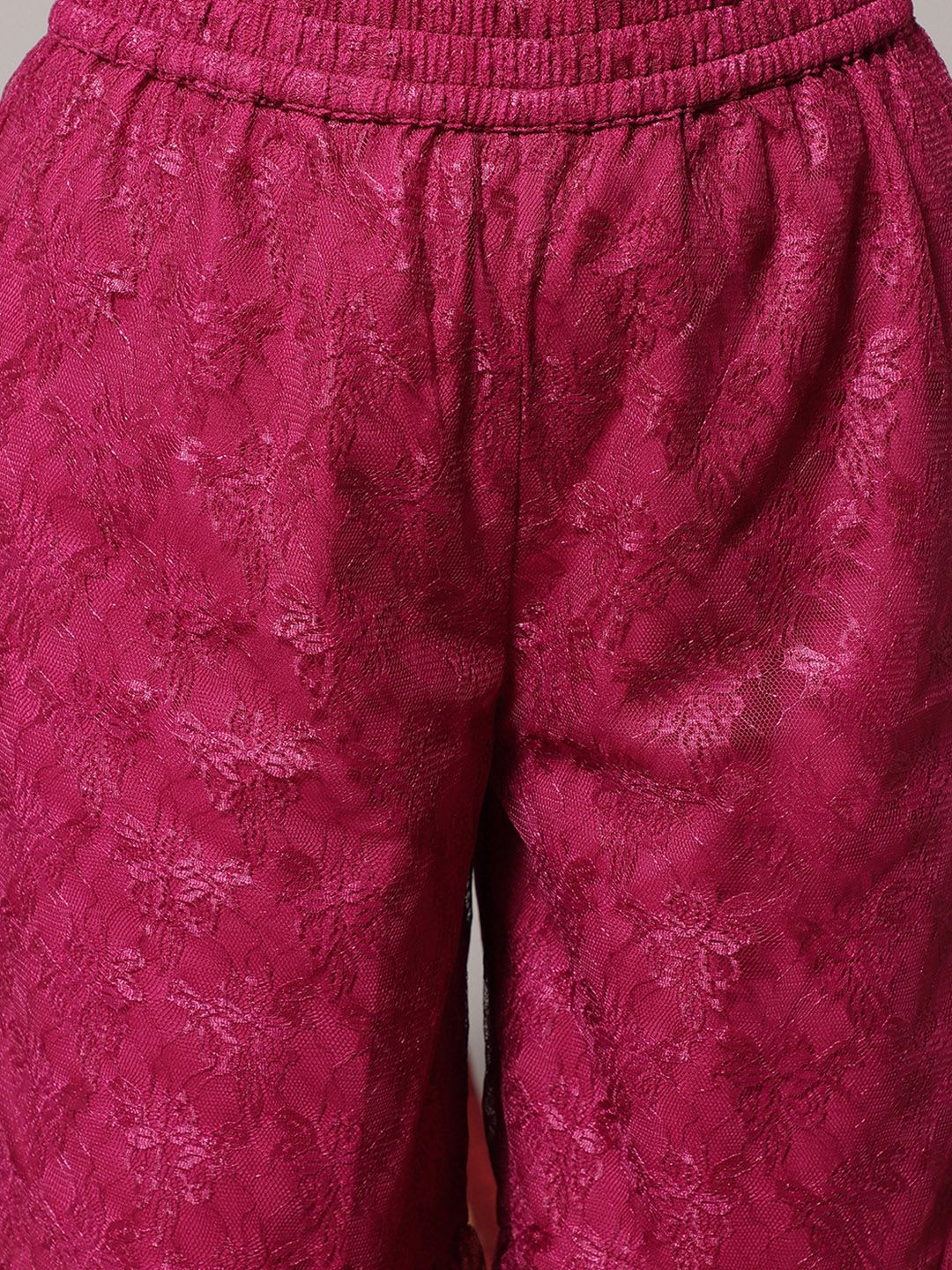 Dhiyona VA Women's Magenta Kurta with Sharara