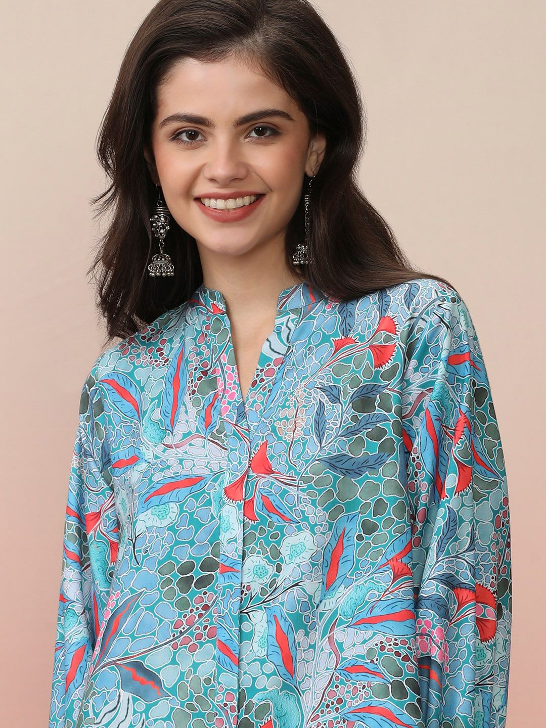 Dhiyona VA Women'sFloral Printed Kurta With Trouser