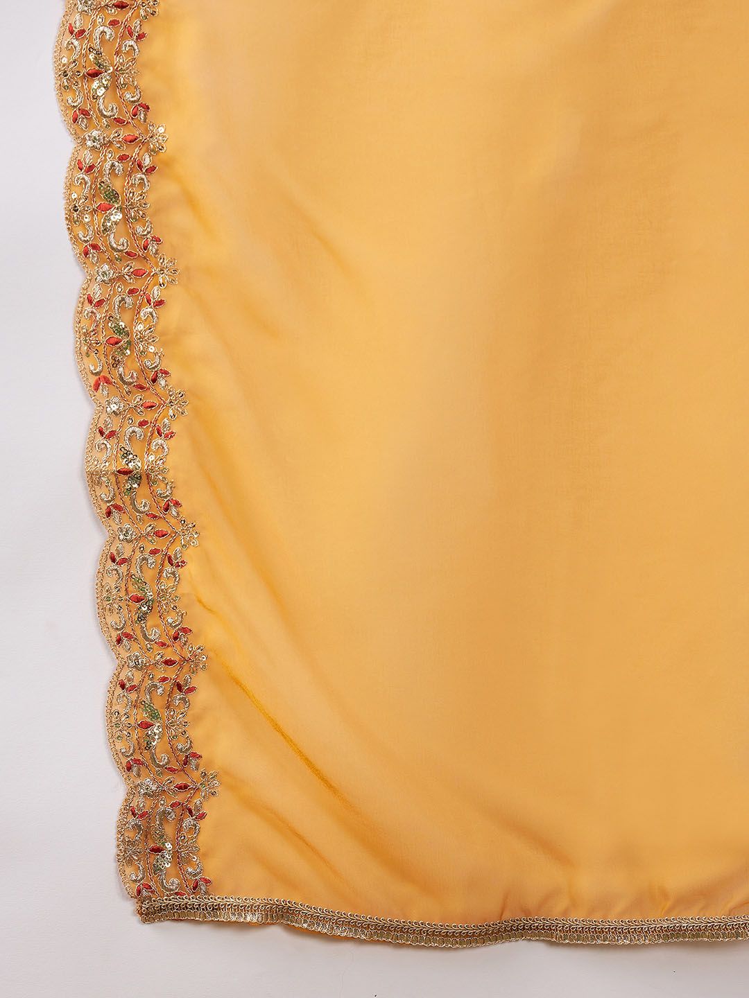 Dhiyona IE Floral Embroidered Regular Kurta WithTrousers & With Dupatta