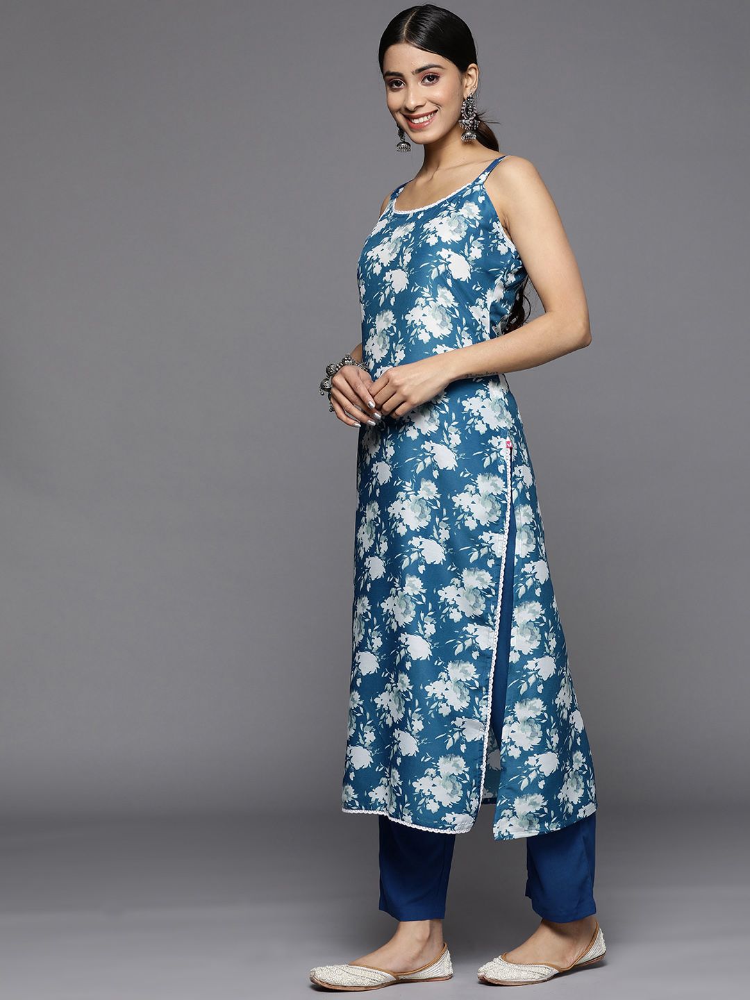 Dhiyona VA Women's Ethnic Motifs Printed Kurta With Trousers & With Dupatta