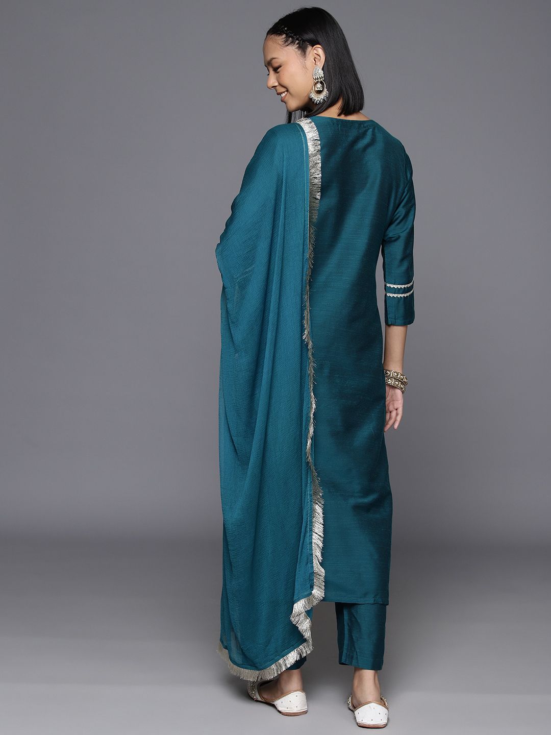 Dhiyona VA Women's Yoke Design Regular Kurta with Trousers & With Dupatta
