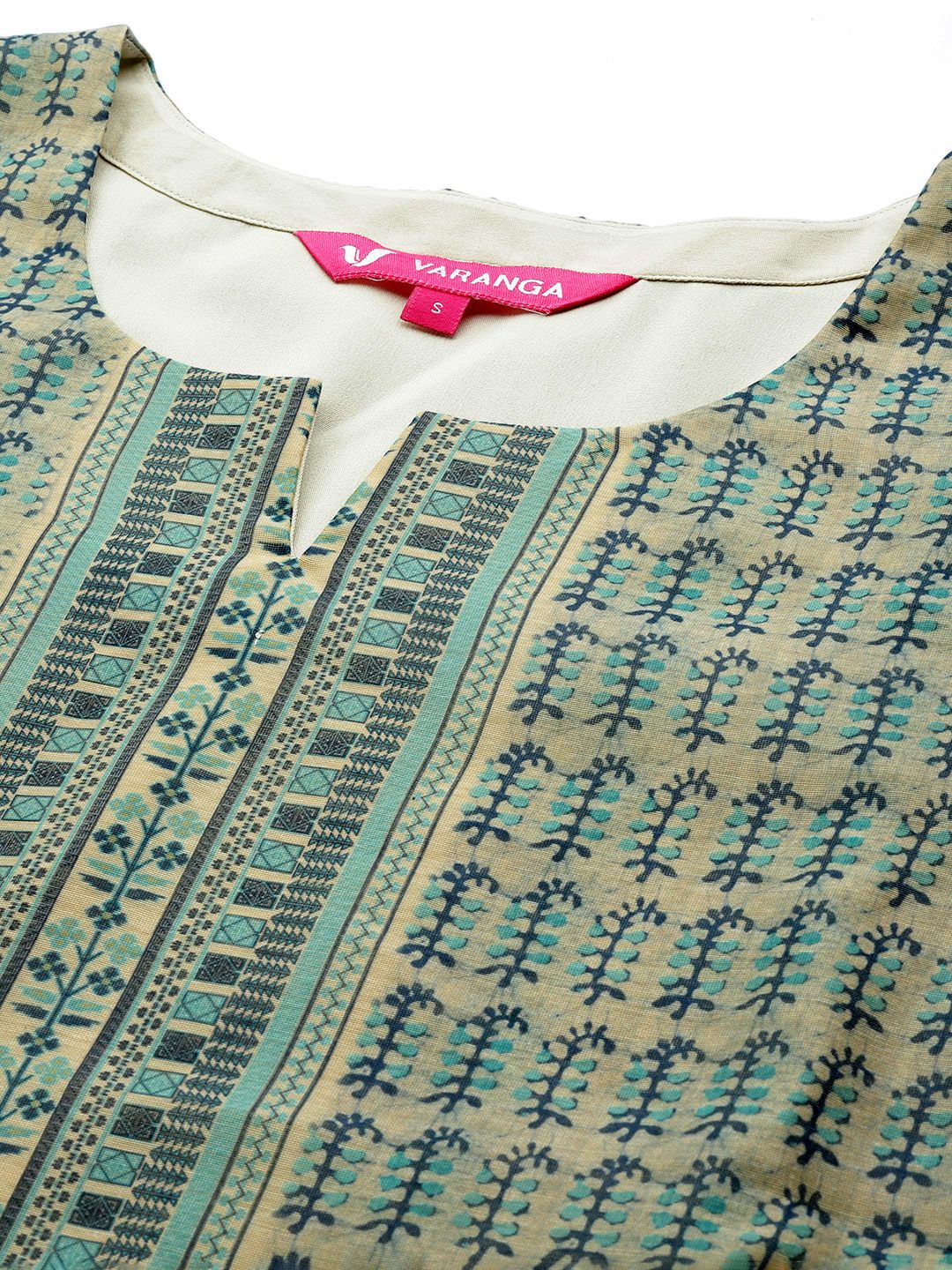 Dhiyona VA Women'sEthnic Motifs Printed Chanderi Silk Kurta With Trousers & With Dupatta