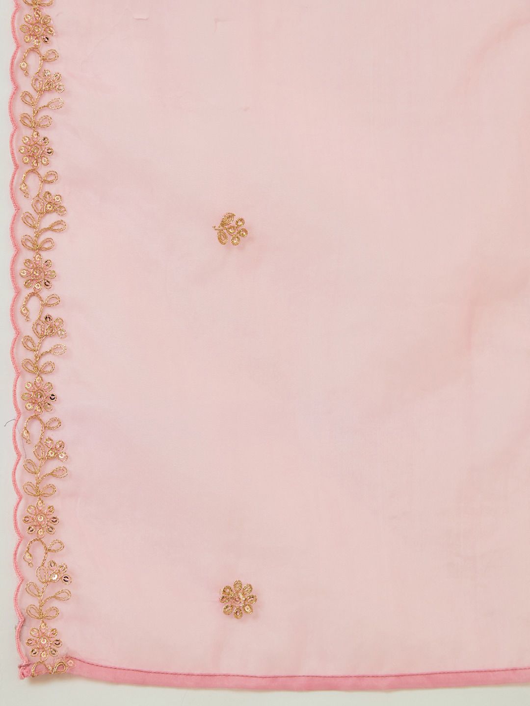 Dhiyona SO Women's Ethnic Motifs Embroidered Round Neck Straight Kurta With Trousers & Dupatta