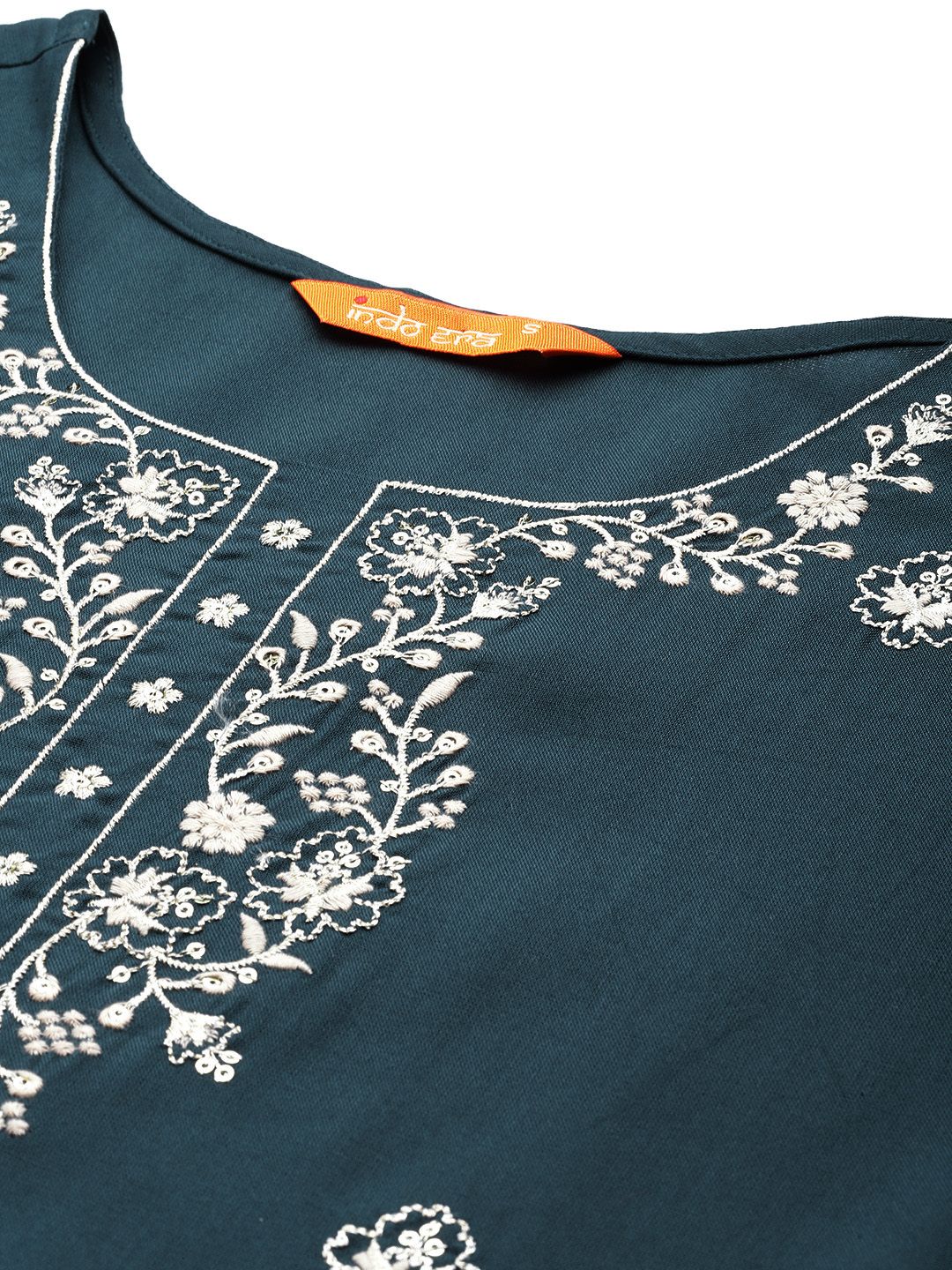 Dhiyona IE Women Floral Embroidered Sequinned Kurta