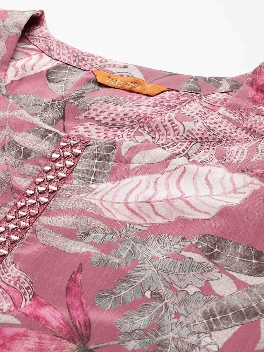 Dhiyona IE Floral Printed Kurta with Trousers & Dupatta