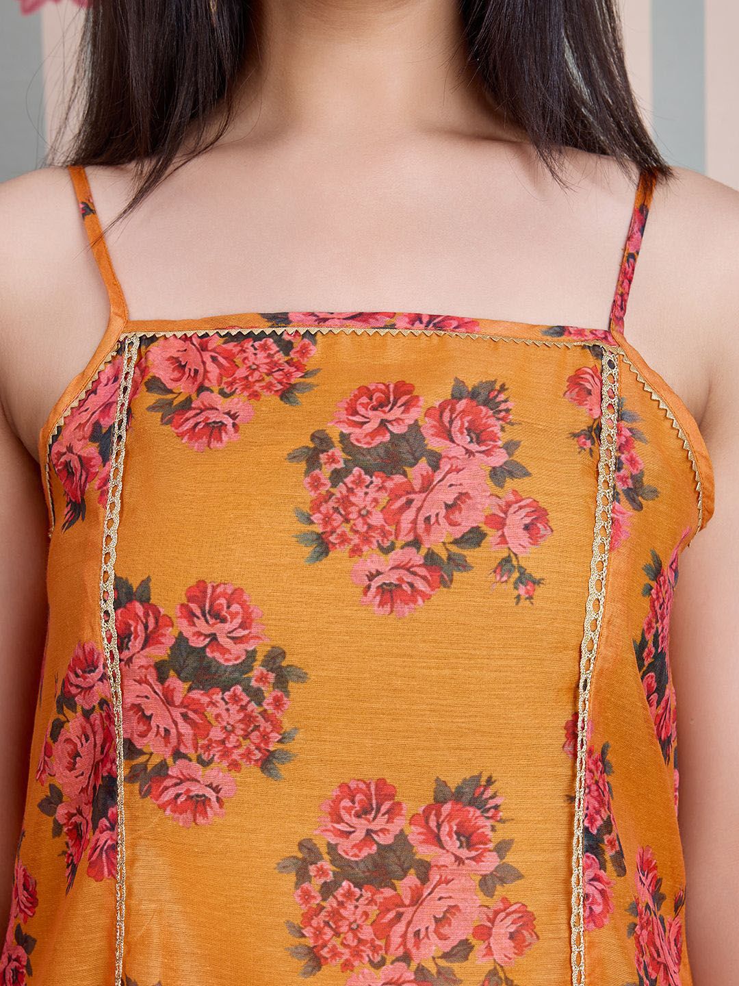 Dhiyona OD Printed Pure Cotton Anarkali Kurta with Trousers & With Dupatta