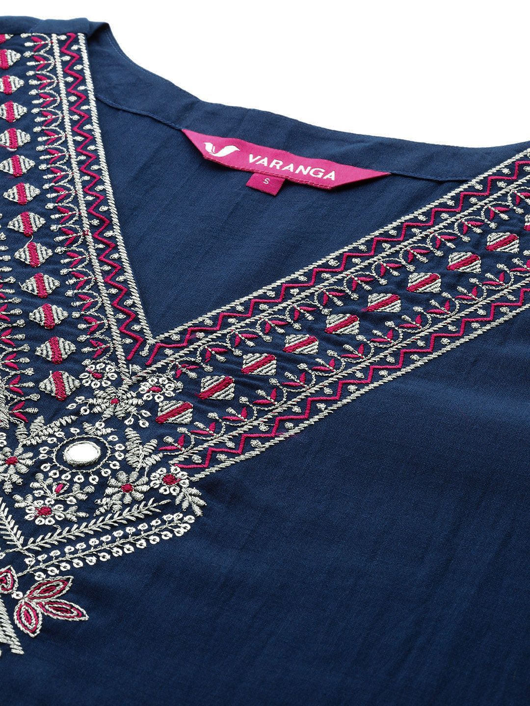 Dhiyona VA Women's Ethnic Motifs Embroidered Regular Kurta with Trousers & With Dupatta