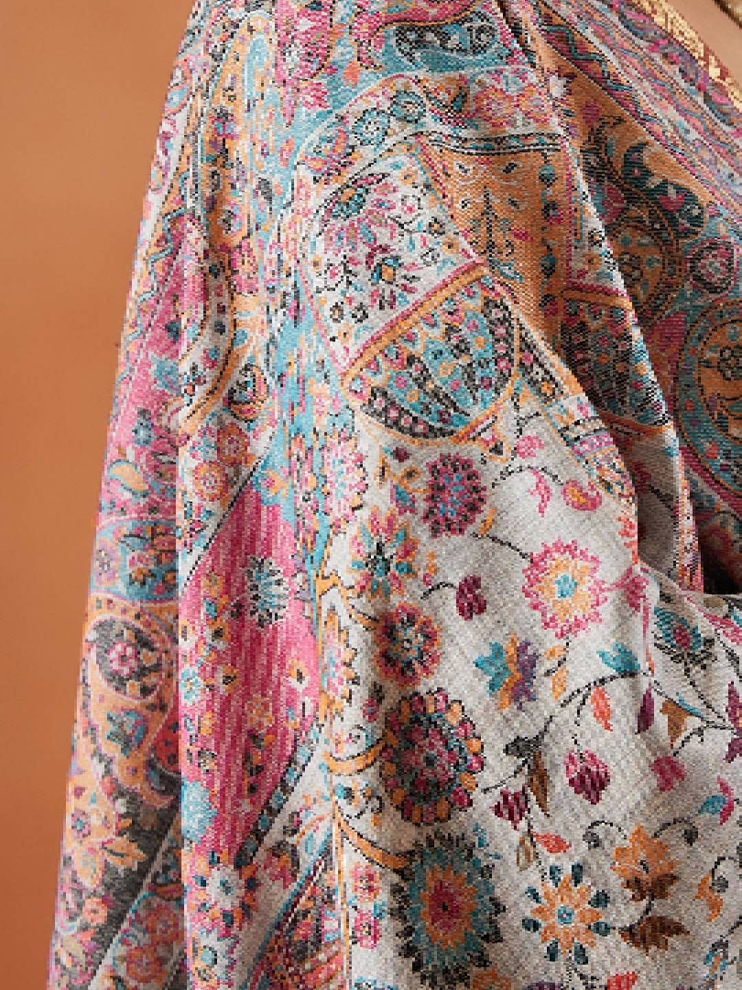 Dhiyona PA Chandrika Kaani Floral Woven Design Shawl