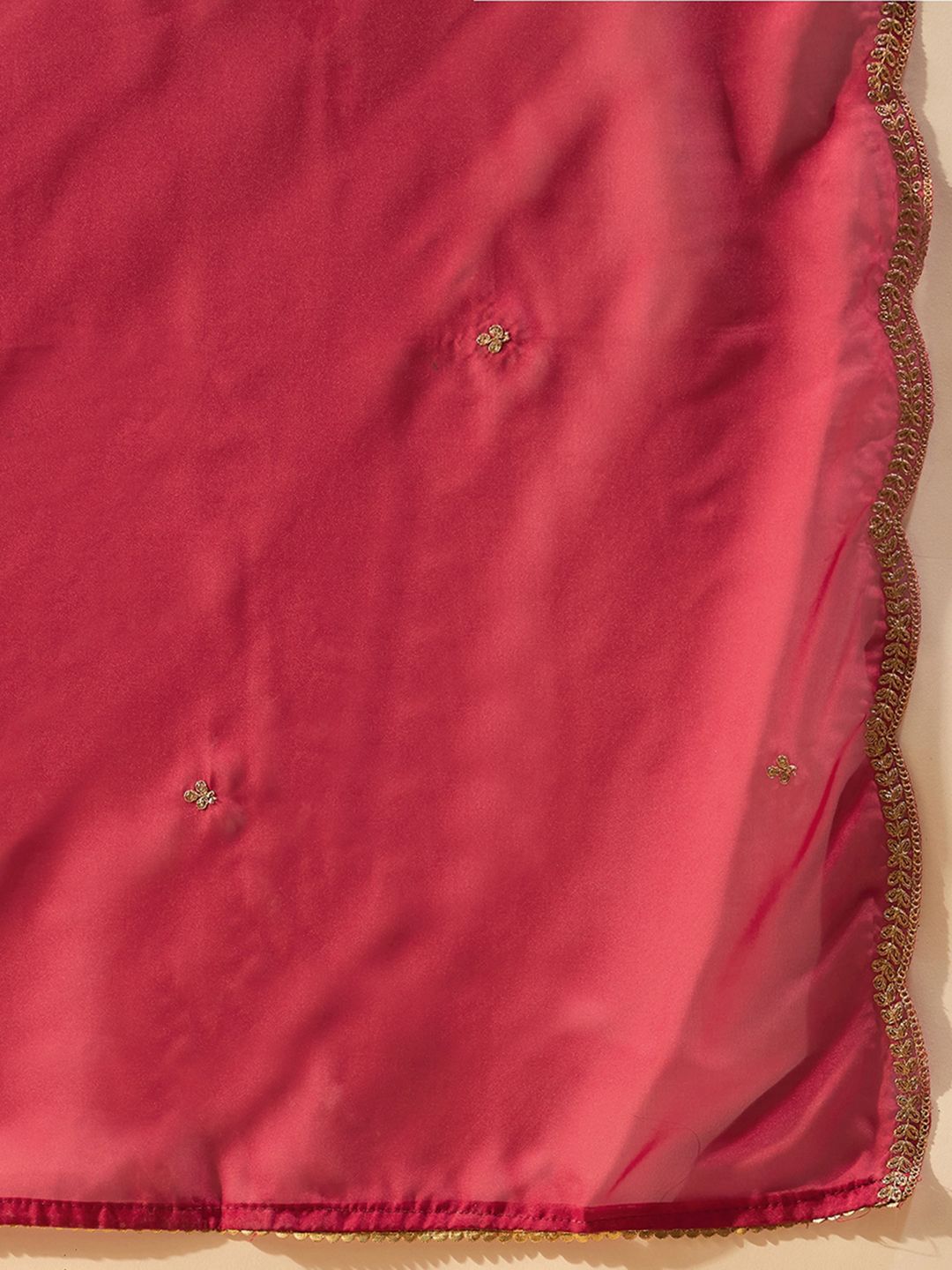 Dhiyona IE Ethnic Motifs Yoke Design Thread Work Liva Straight Kurta With Trousers & Dupatta
