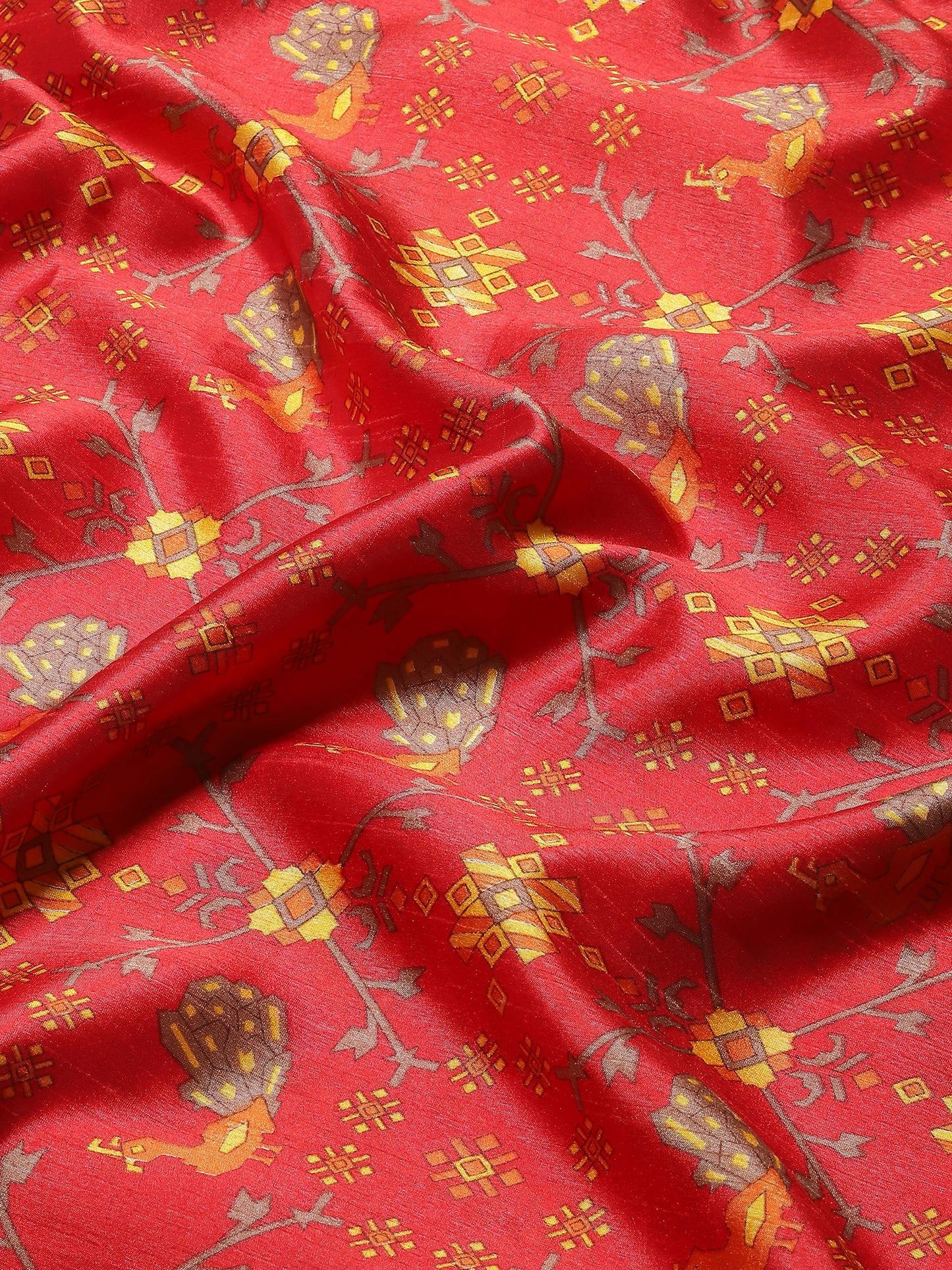 Women's Art Silk Red Woven Design Designer Saree With Blouse Piece