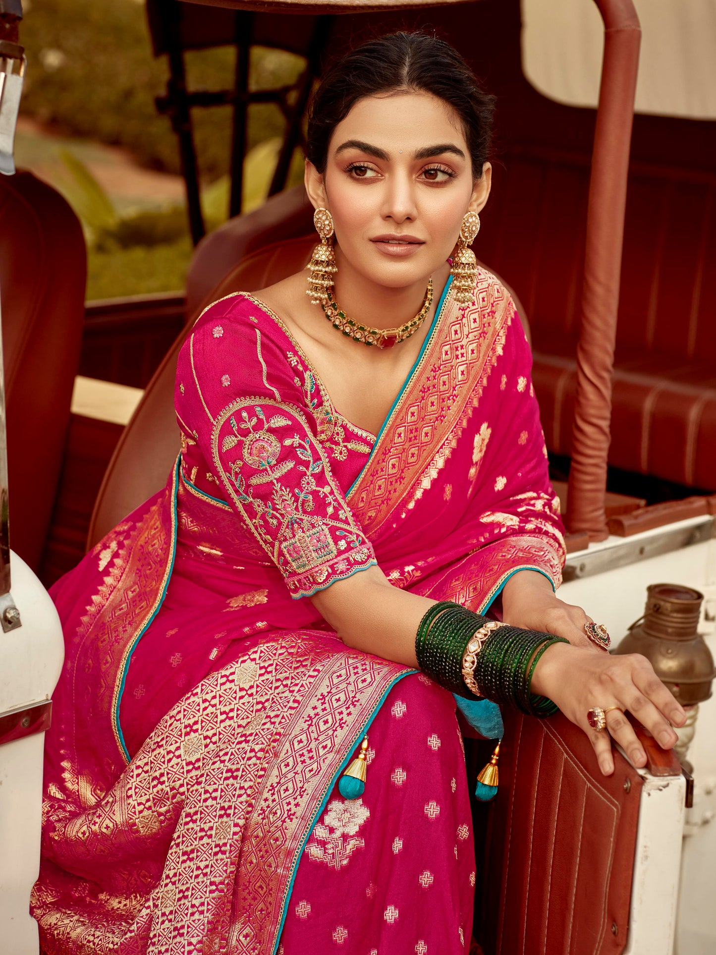 Dhiyona KM Women Pink Silk Saree “ A Classic Statement