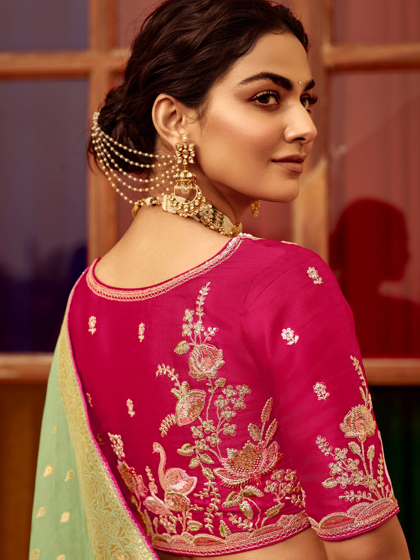 Dhiyona KM Women Ethereal Mint Green Silk Saree “ A Graceful Heritage