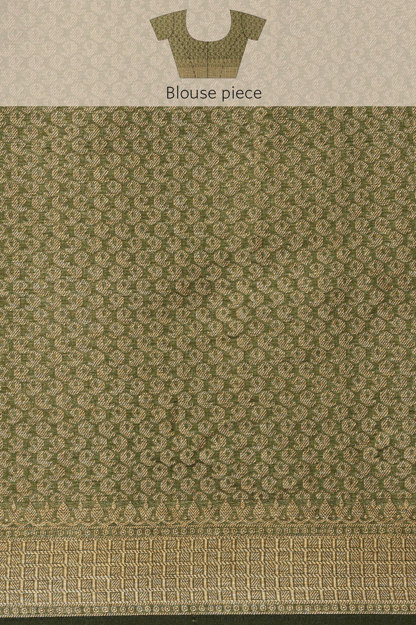 Dhiyona GR Women's Aarvi Pickle Green Zari Woven Design Banarasi Organza Saree