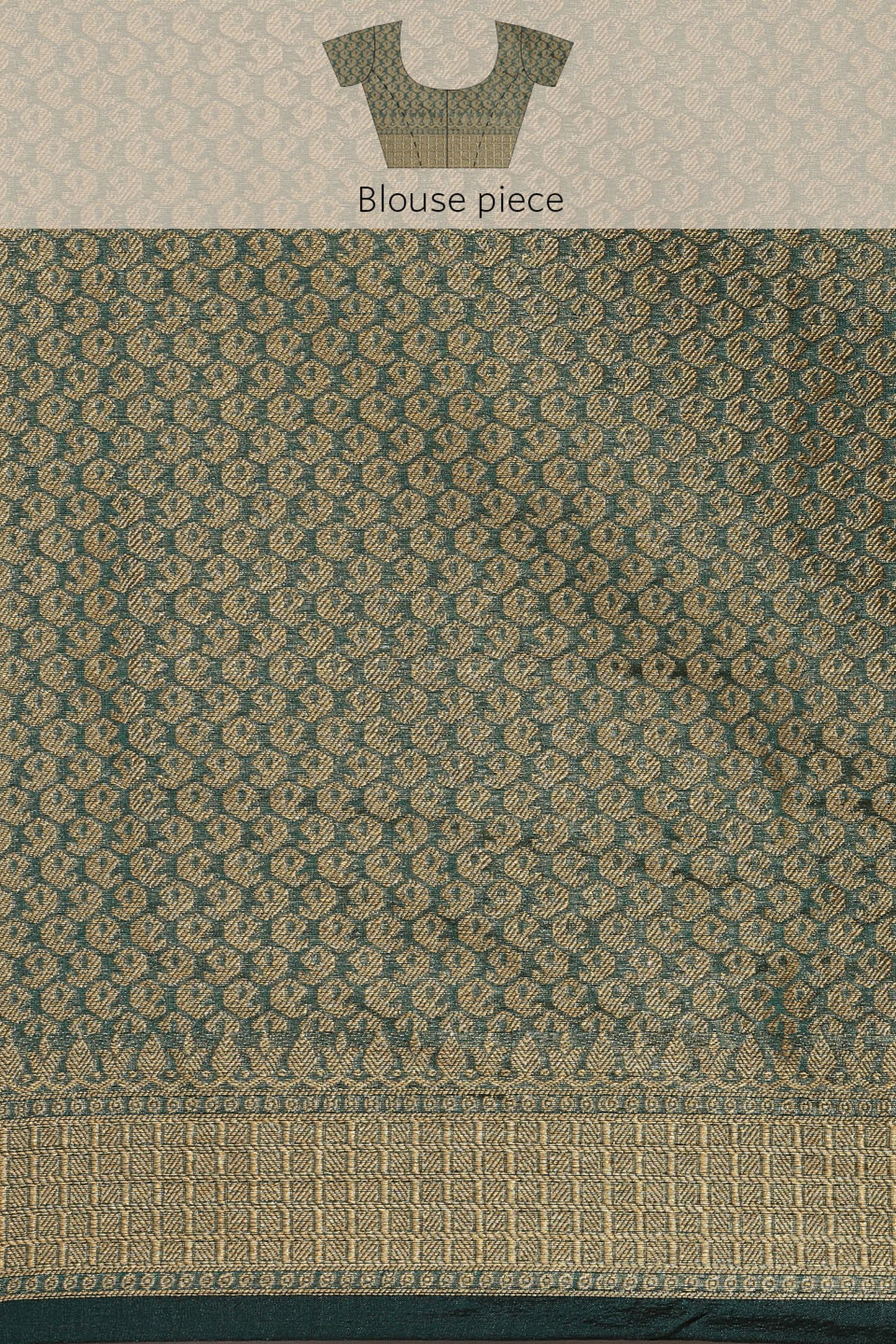 Dhiyona GR Women's Aarvi Bondi Blue Zari Woven Design Banarasi Organza Saree