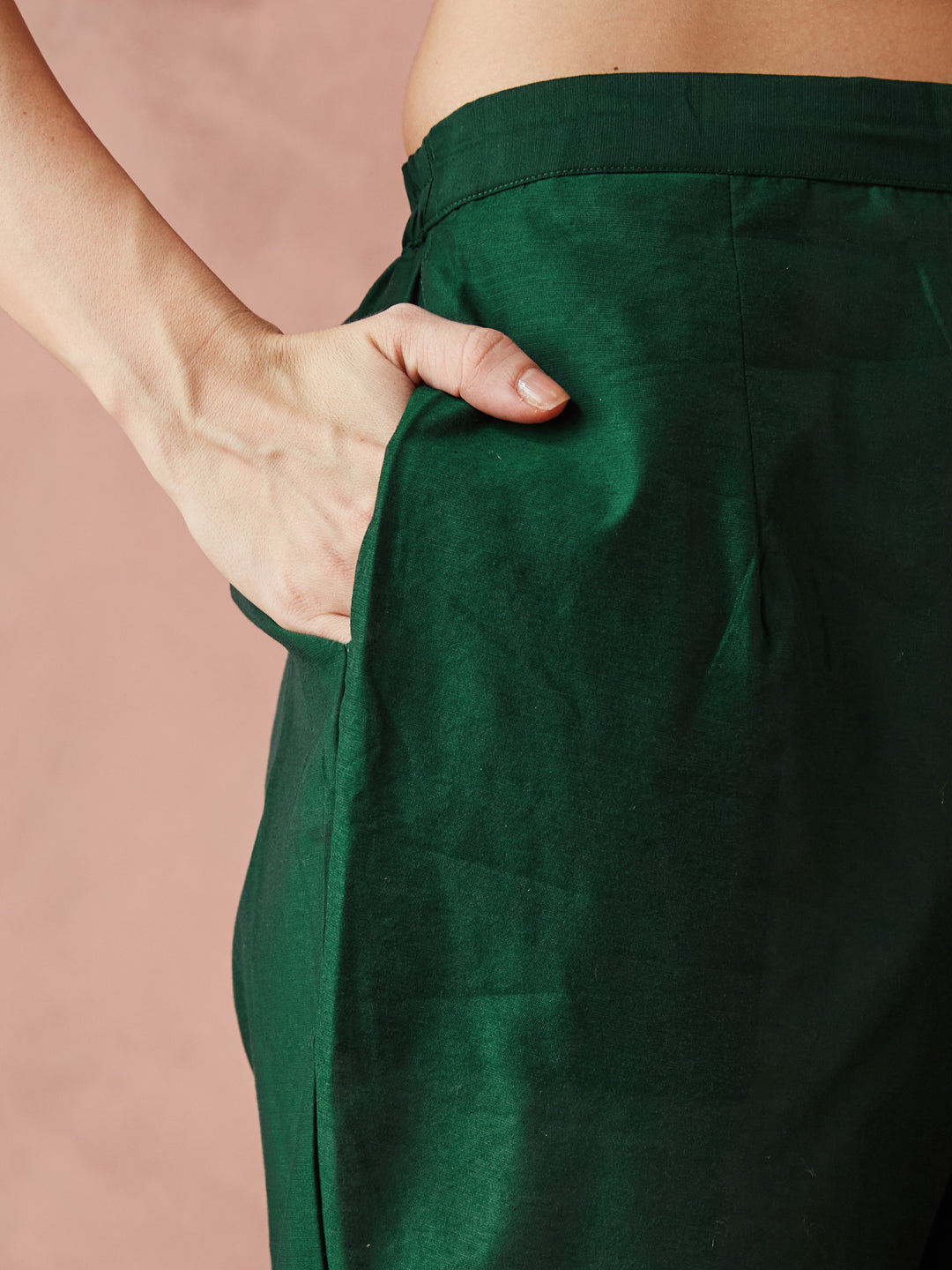 Dhiyona RV Women's Chanderi Silk Embroidered Kurta Set With Jacquard Dupatta