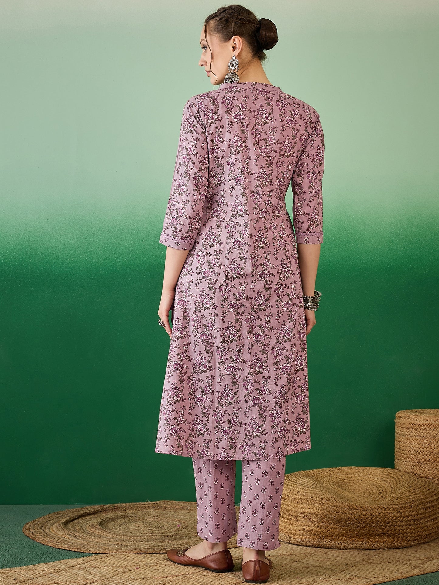 Dhiyona RV Women's Exclusive Soft Cotton Fabric Printed Kurta With Pants