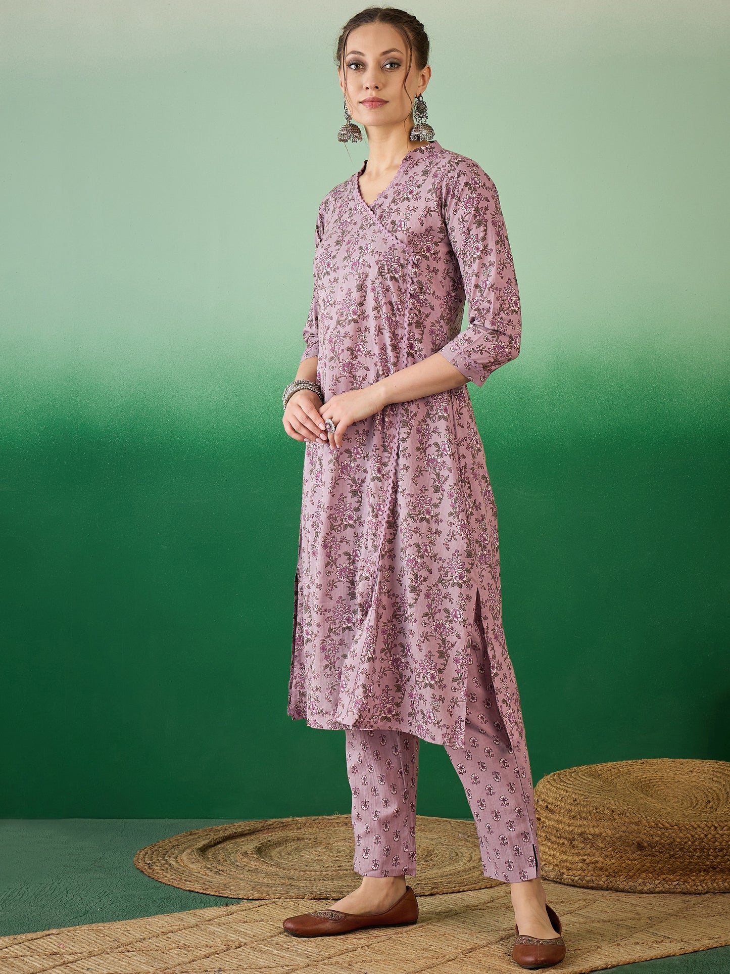 Dhiyona RV Women's Exclusive Soft Cotton Fabric Printed Kurta With Pants