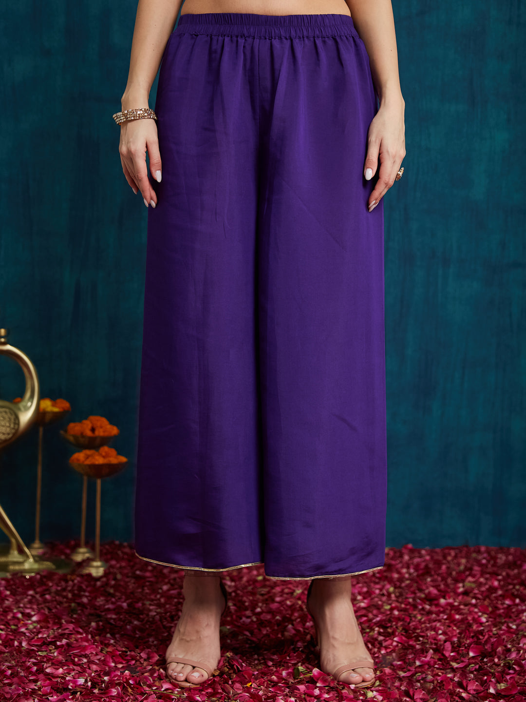 Dhiyona RV Women's Elegant Angrakha Style Anarkali Kurti Set with Embroidered Dupatta