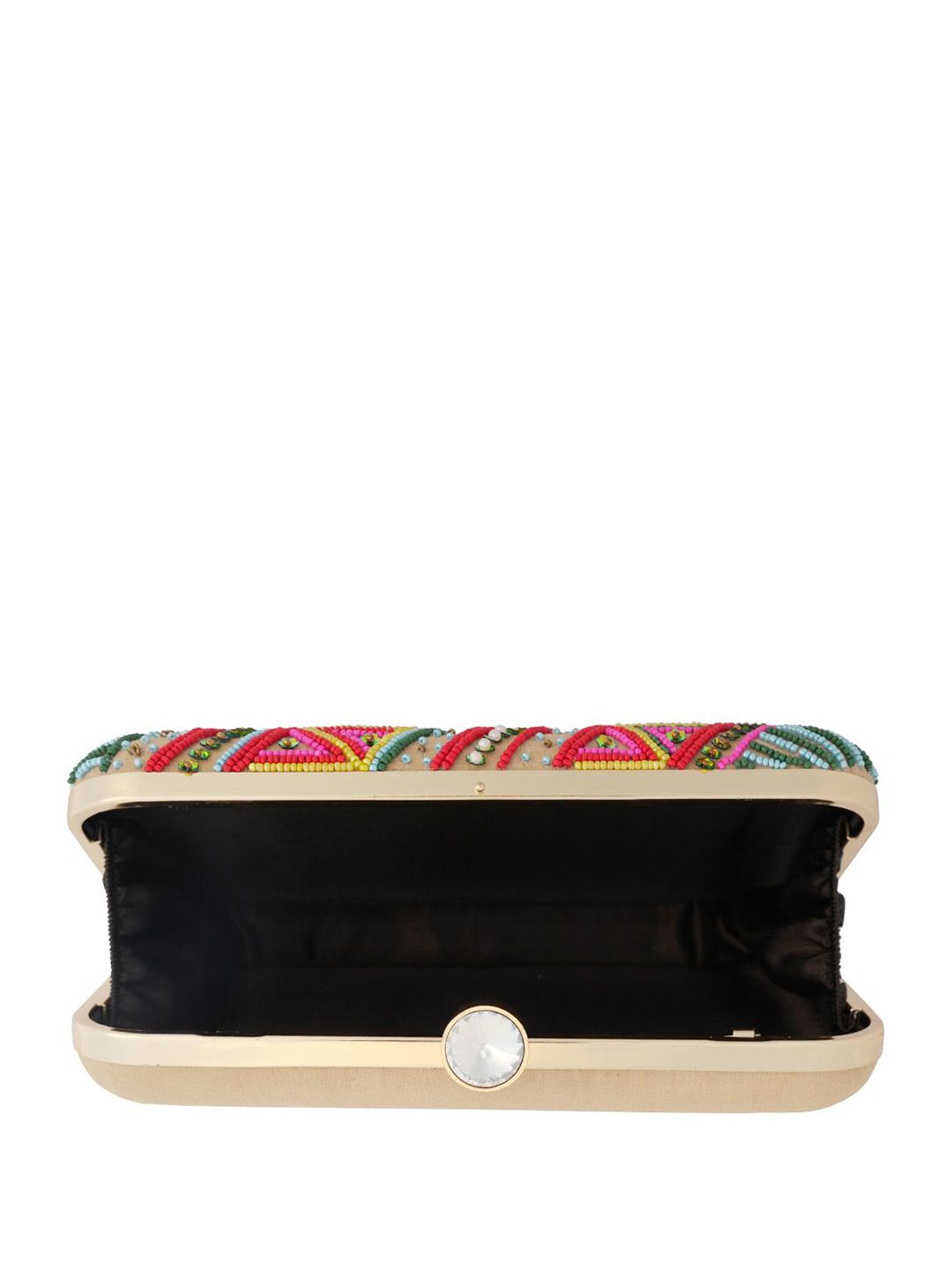 Dhiyona NR Embroidered Embellished Box Clutch