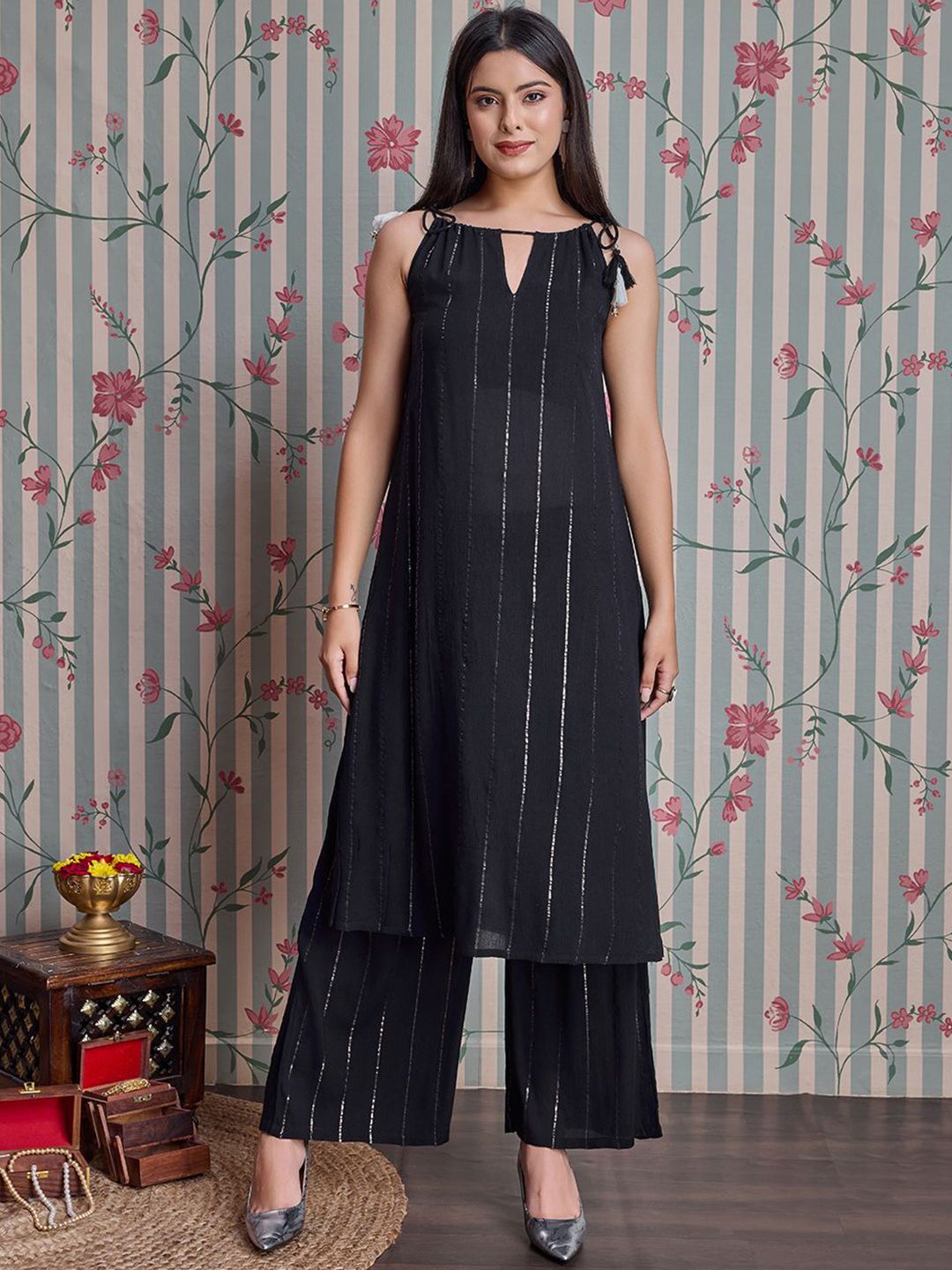 Dhiyona OD Straight Kurta with Palazzos