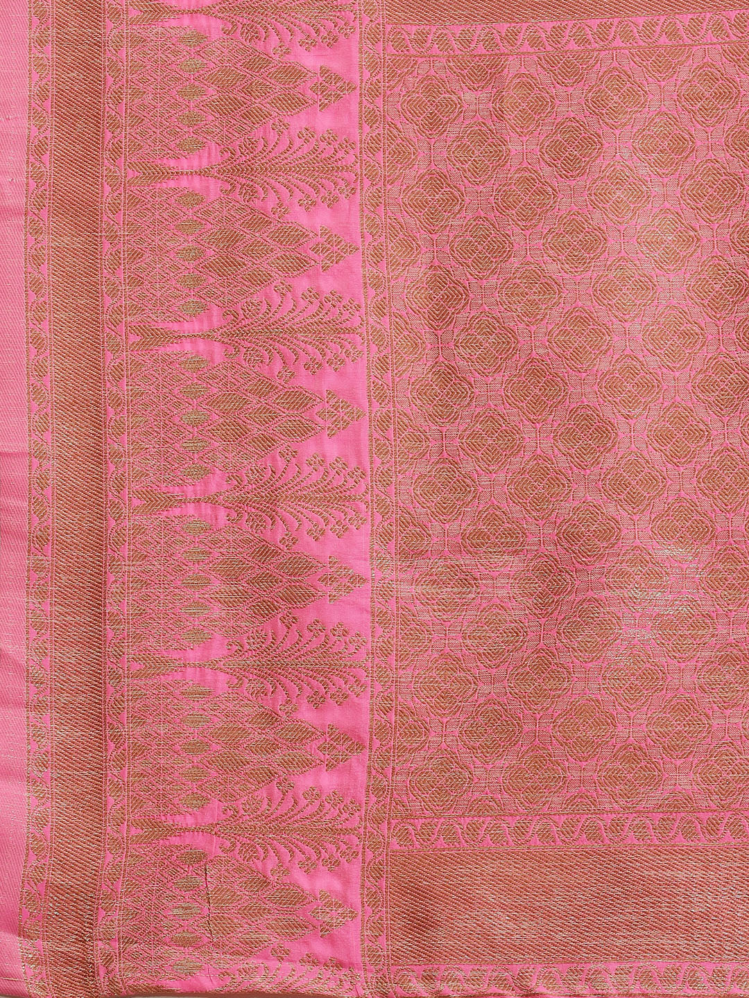 Women's Linen Blend Green Woven Design Woven saree With Blouse Piece