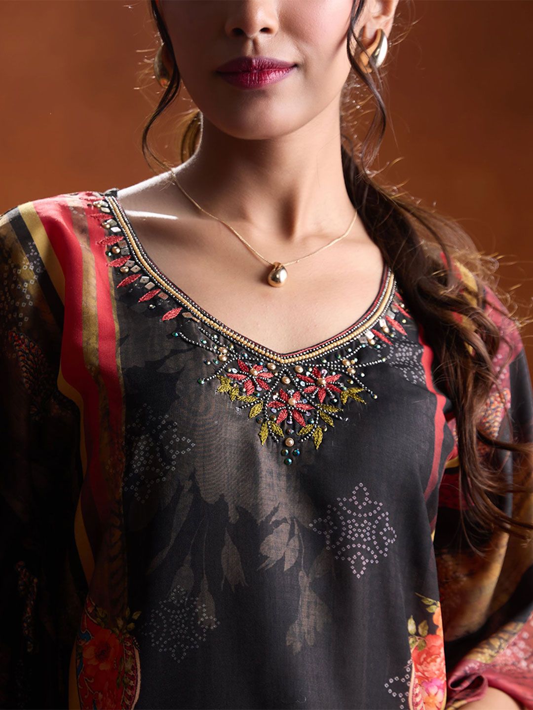 Dhiyona WP Women Ethnic Motifs Printed Kurta with Pyjama