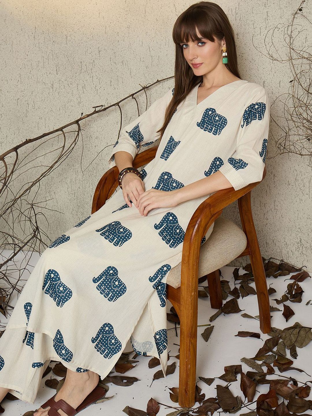 Women Ethnic Motifs Printed Kurta with Palazzo