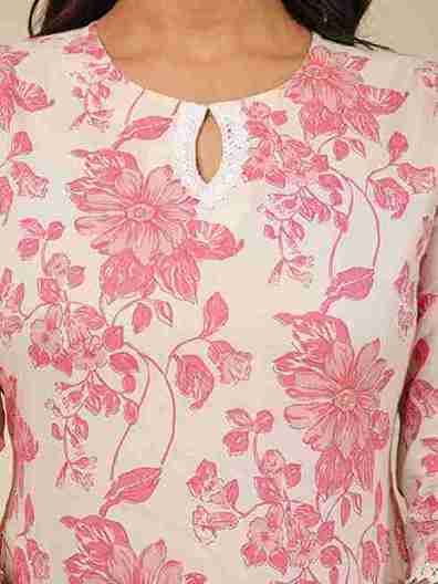 Floral Print Women's Kurta