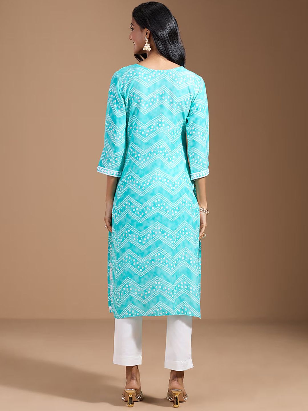 Dhiyona OD Women Ethnic Motifs Embroidered Chikankari Kurta