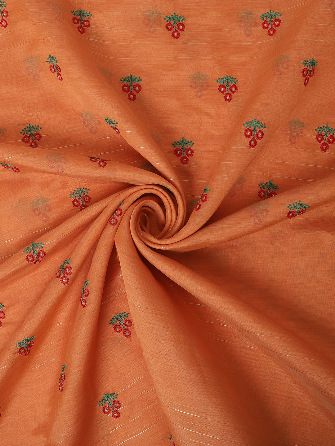 Dhiyona GR Women's Jasmin Orange Cotton Silk Saree
