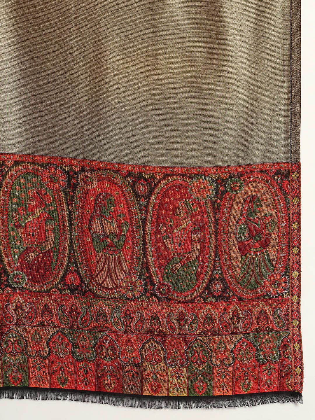 Dhiyona PA Ethnic Motifs Woven Design Woollen Shawl