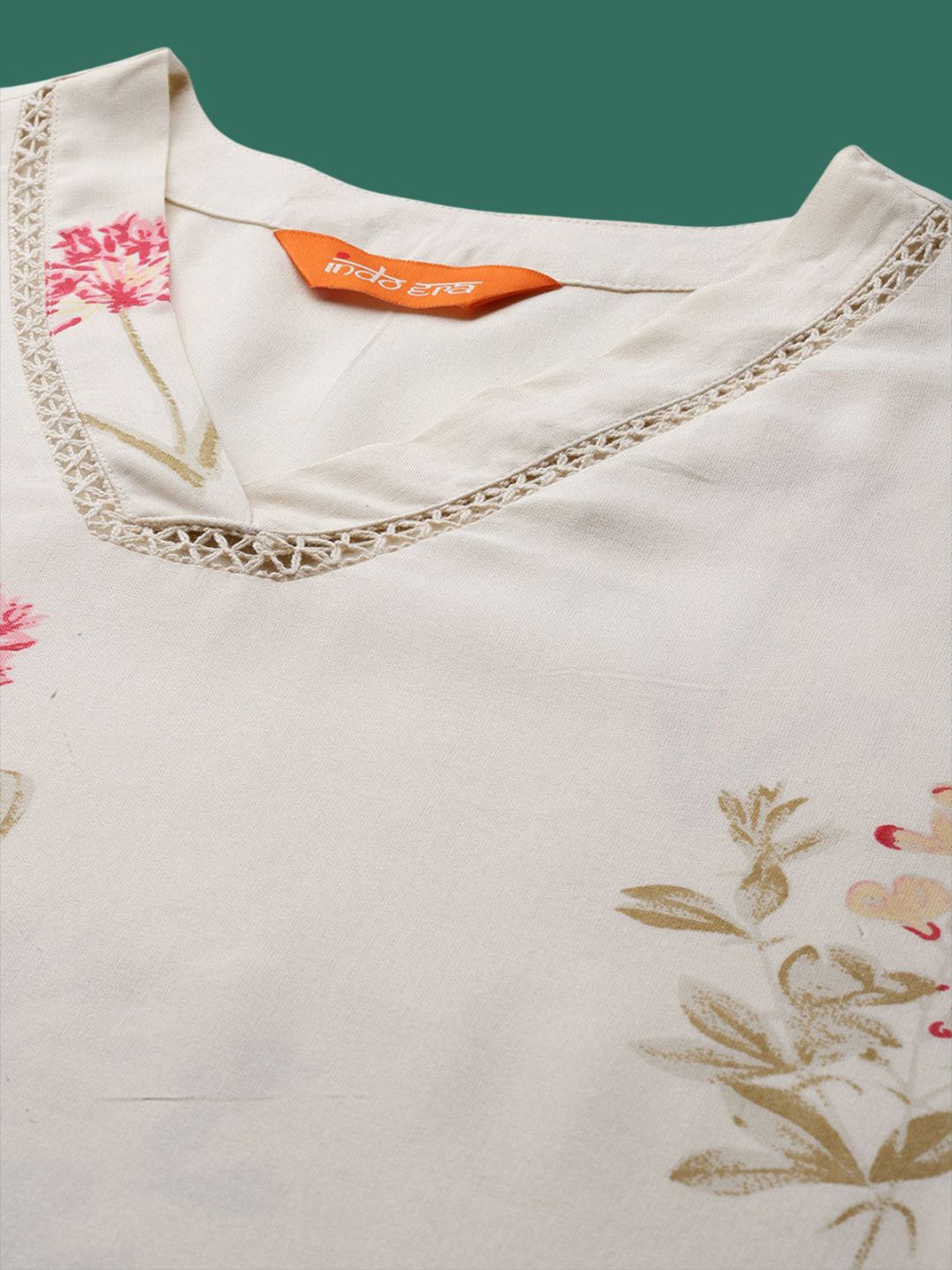 Dhiyona IE Printed A-Line Tunic With Trousers Co-Ords