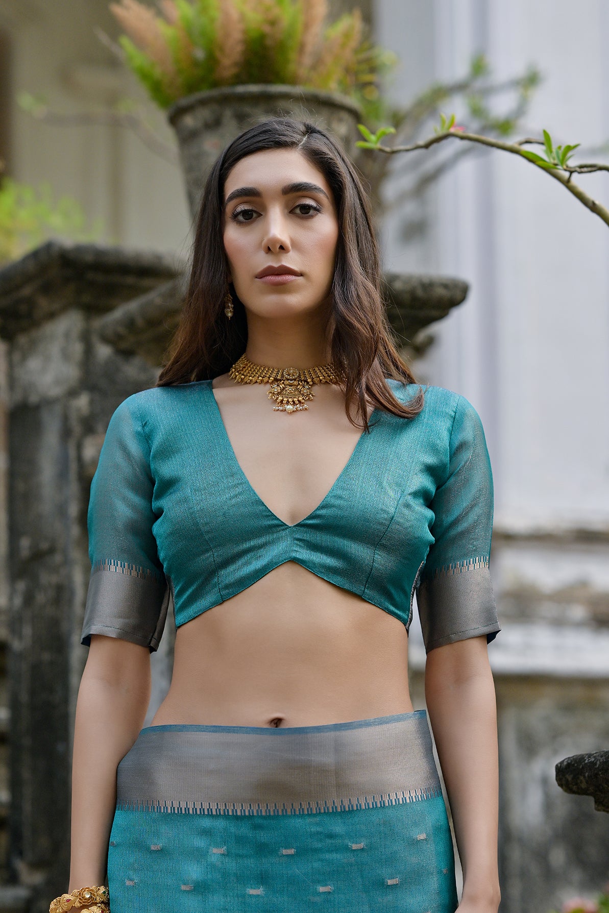 Rama Rama Soft Tussar Silk Saree