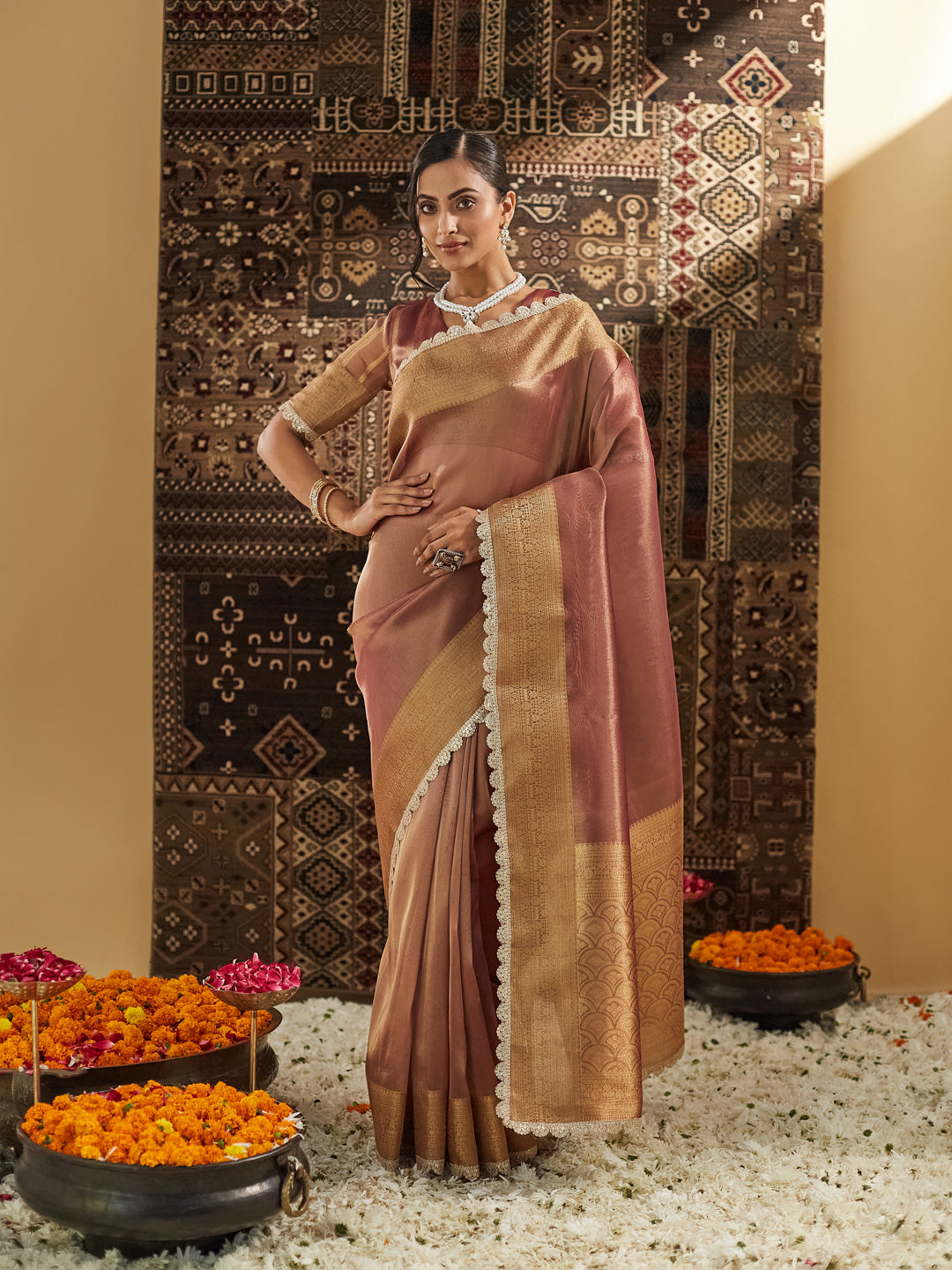 Dhiyona KS Women's Woven Design Zari Saree