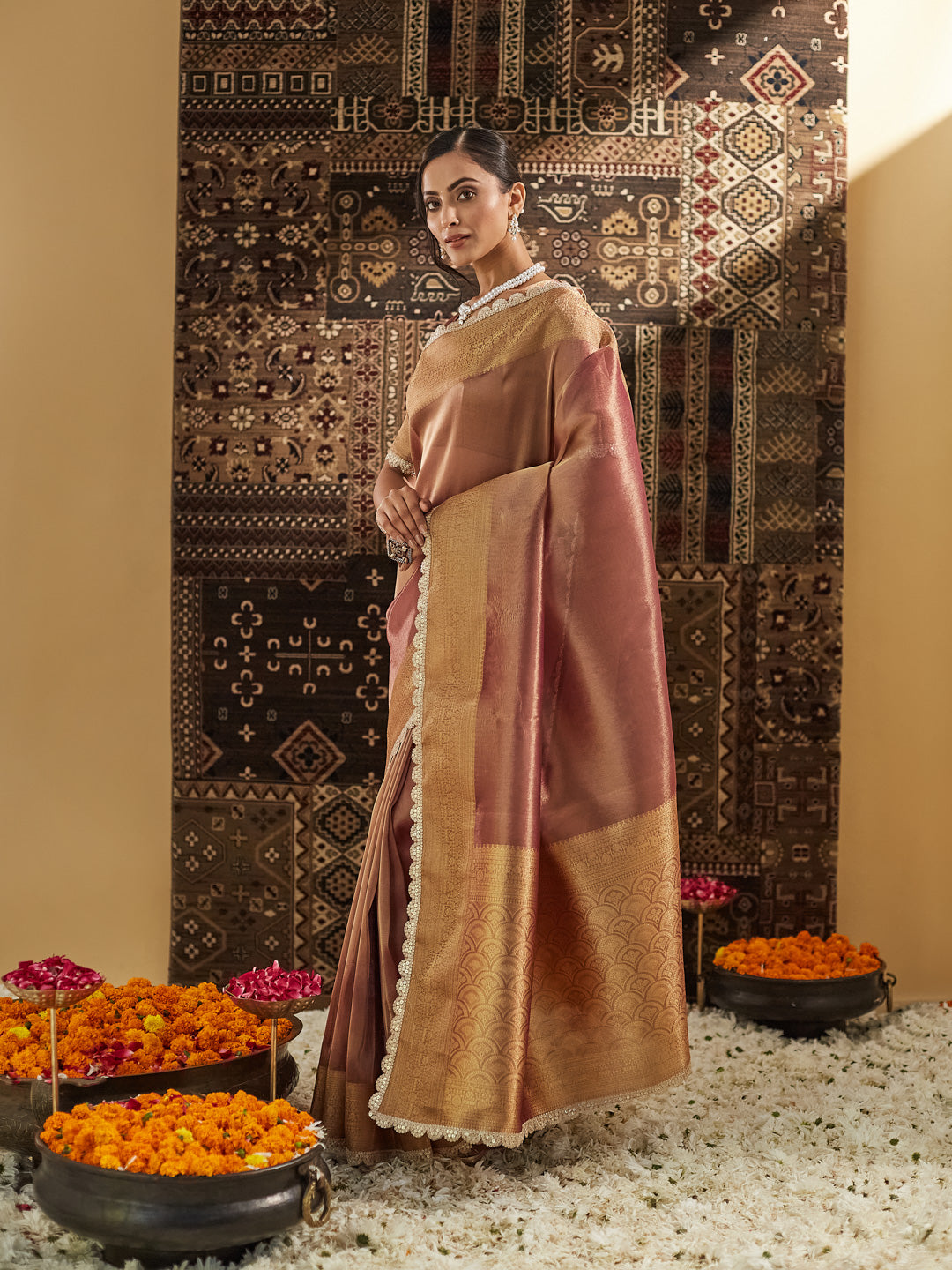 Dhiyona KS Women's Woven Design Zari Saree