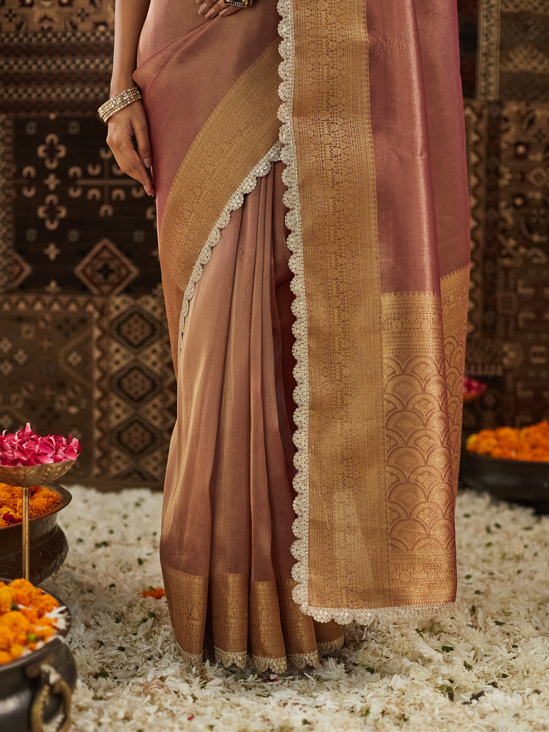 Dhiyona KS Women's Woven Design Zari Saree