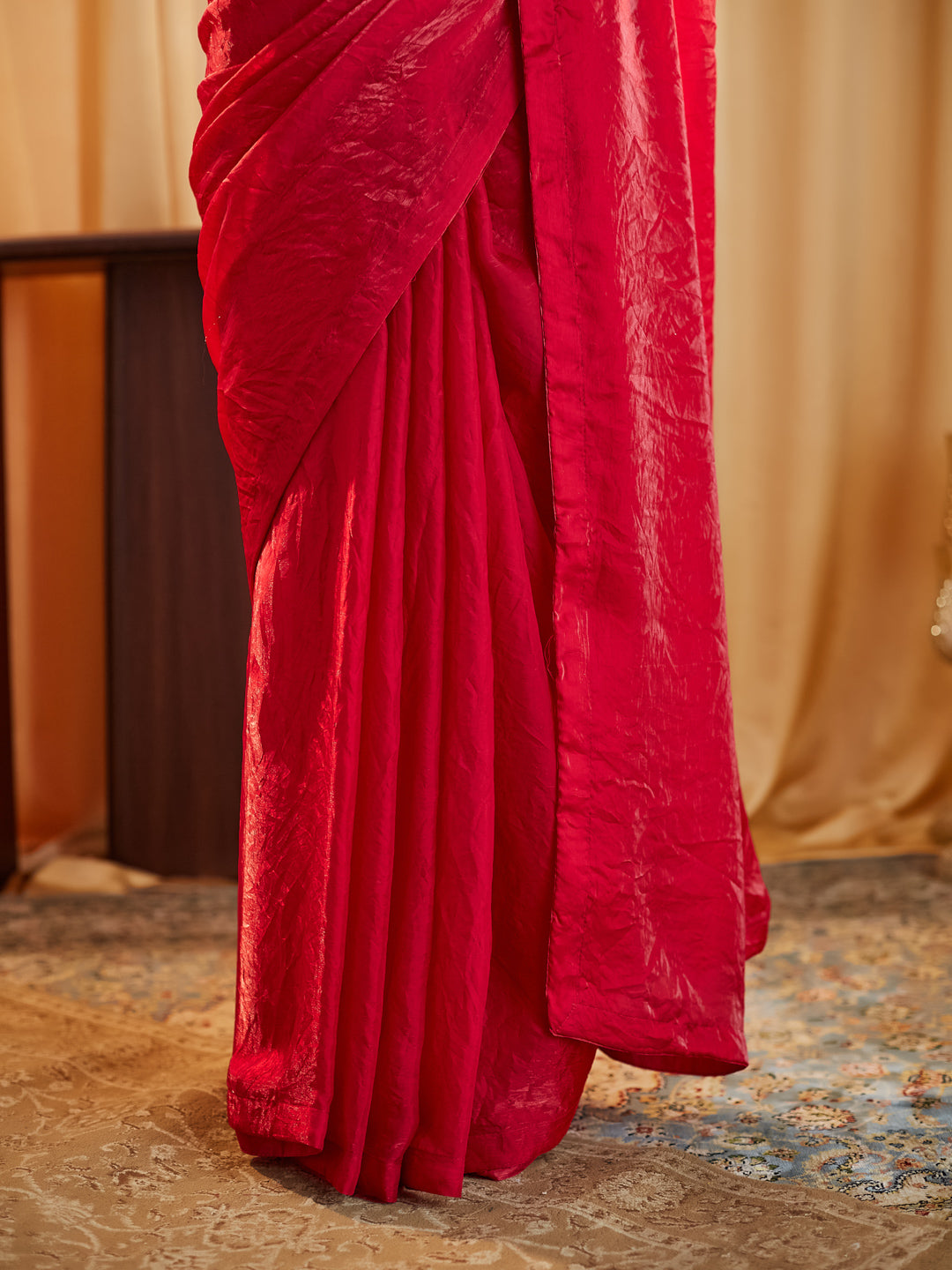 Dhiyona KS Women's women rani solid silk saree