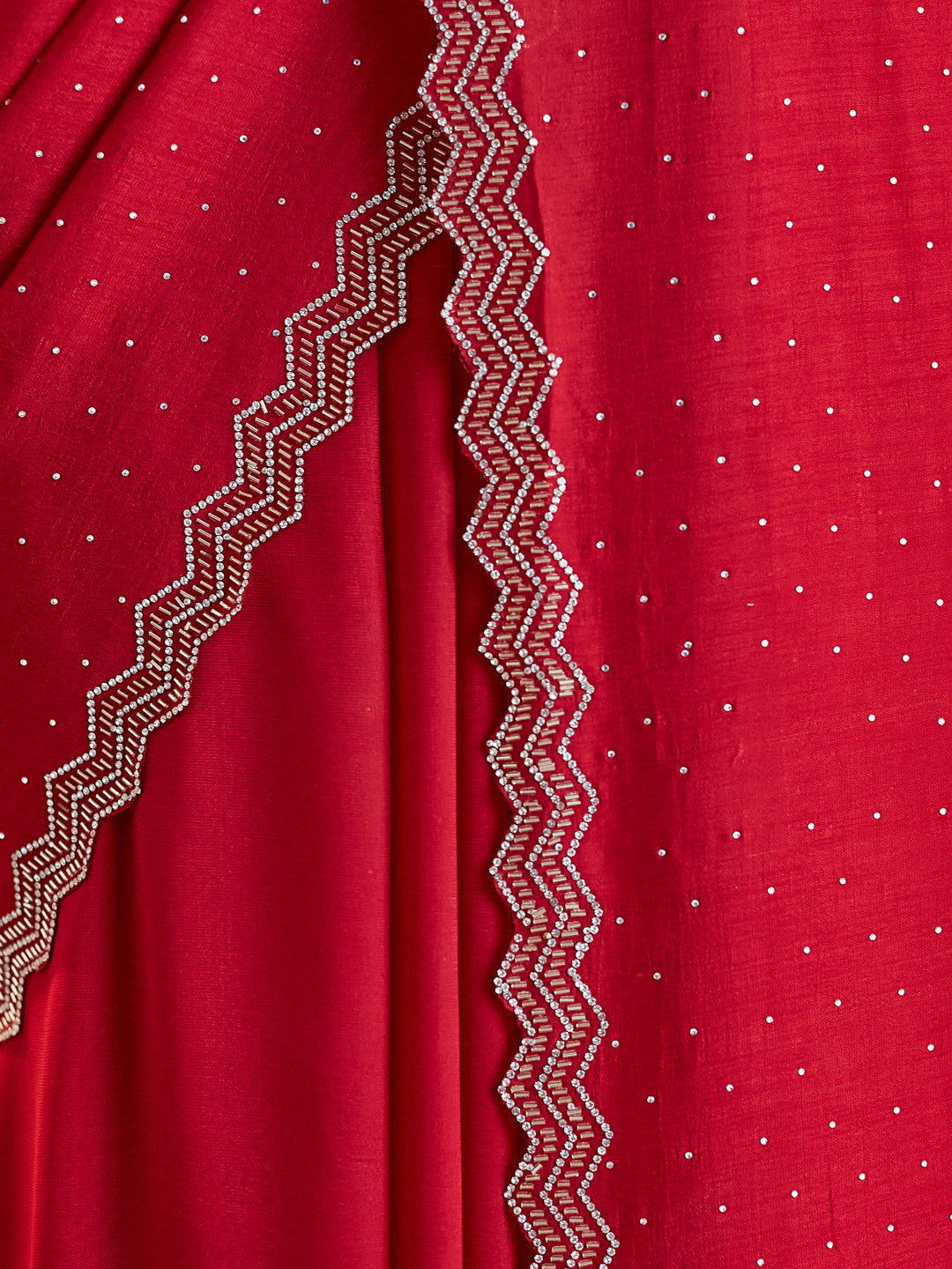 Dhiyona KS Women's Embellished Beads and Stones Silk Blend Saree