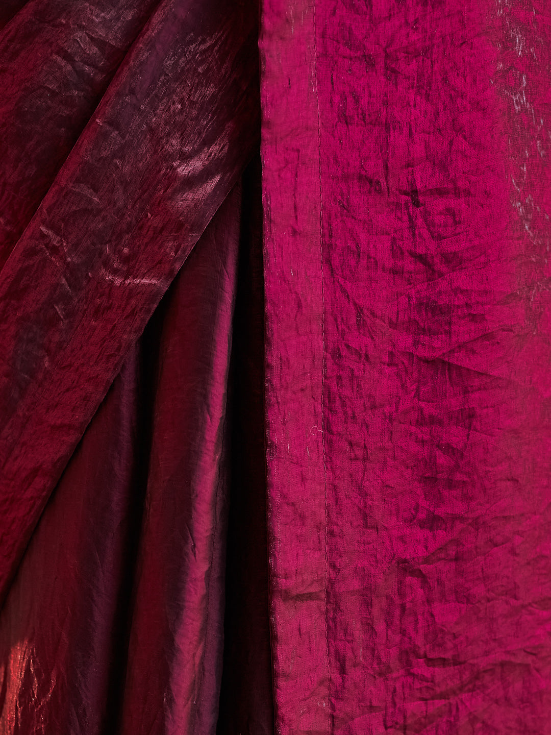 Dhiyona KS Women's women wine solid silk saree