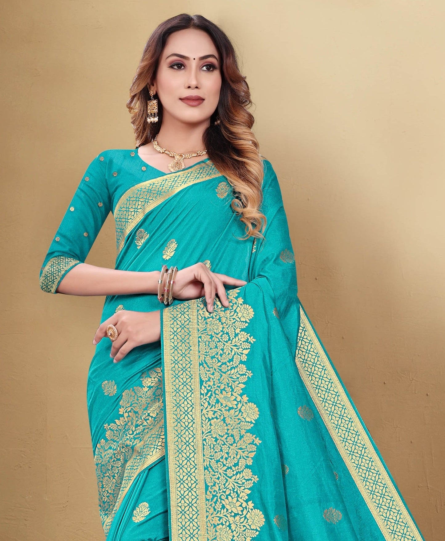 Dhiyona GR Women's Kocham Silk Light Blue Silk Woven Saree