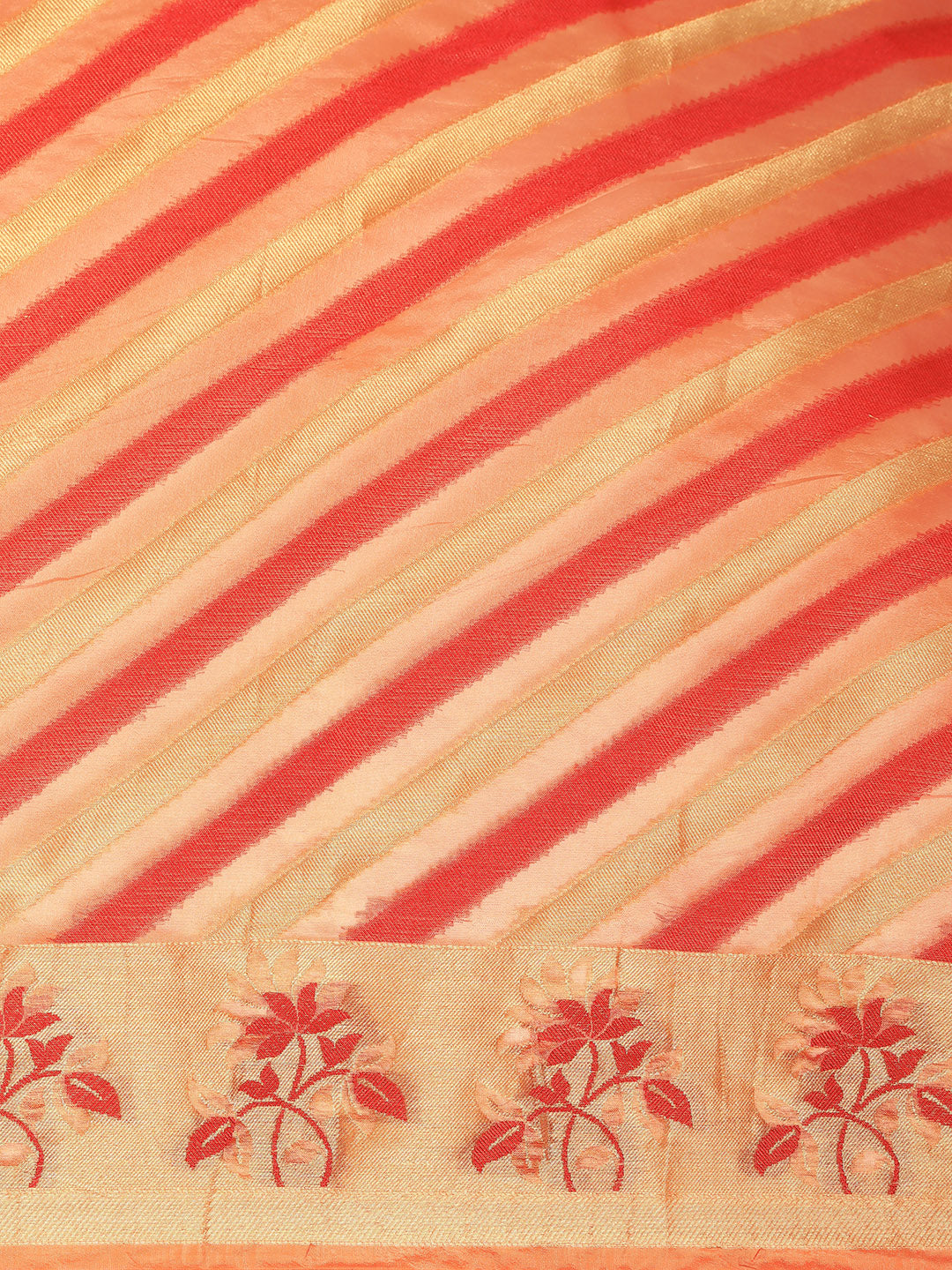 Dhiyona GR Women's Manvika Melon Orange Organza Saree