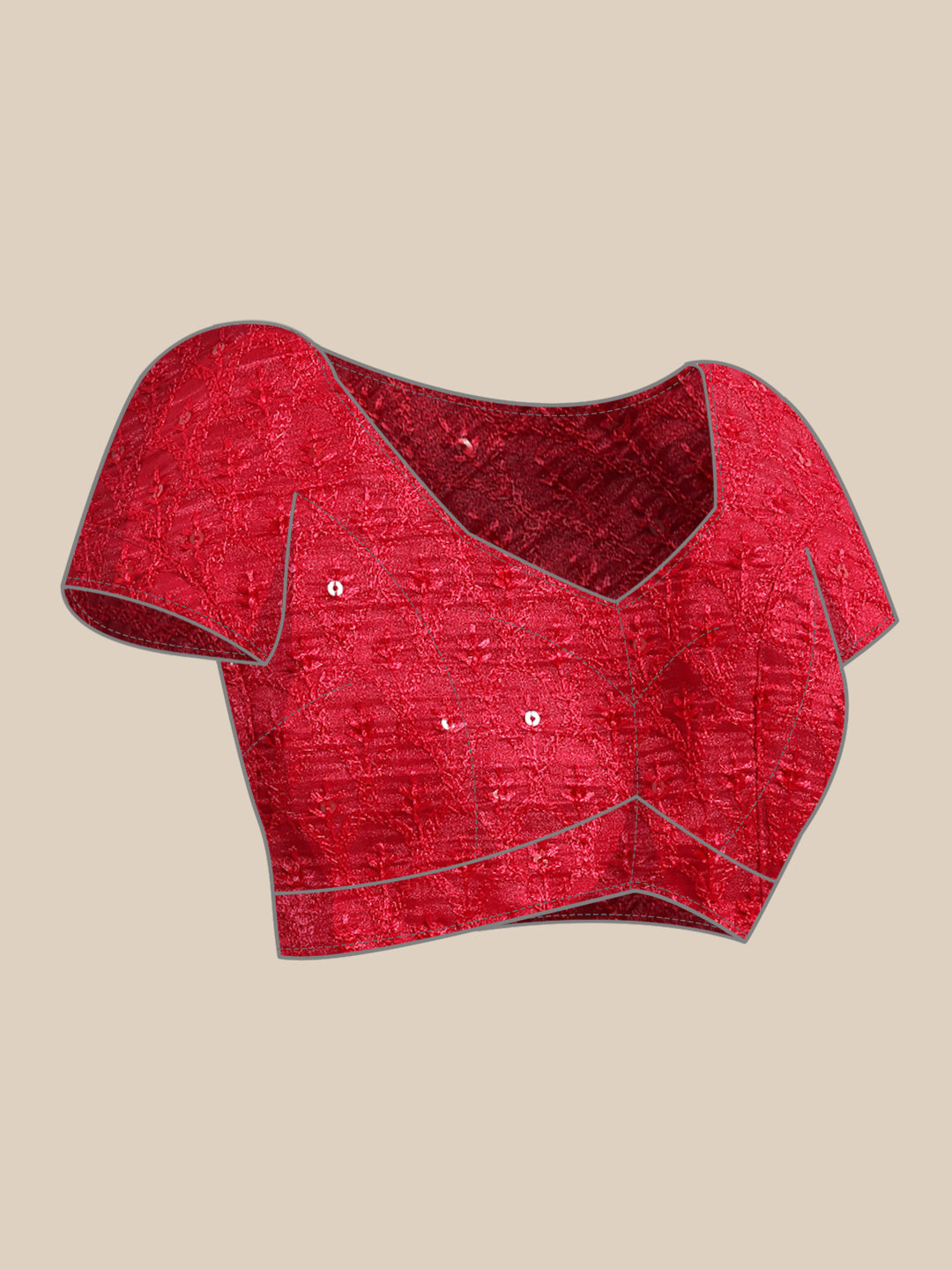 Dhiyona GR Women's Naaz Cherry Red Satin Saree