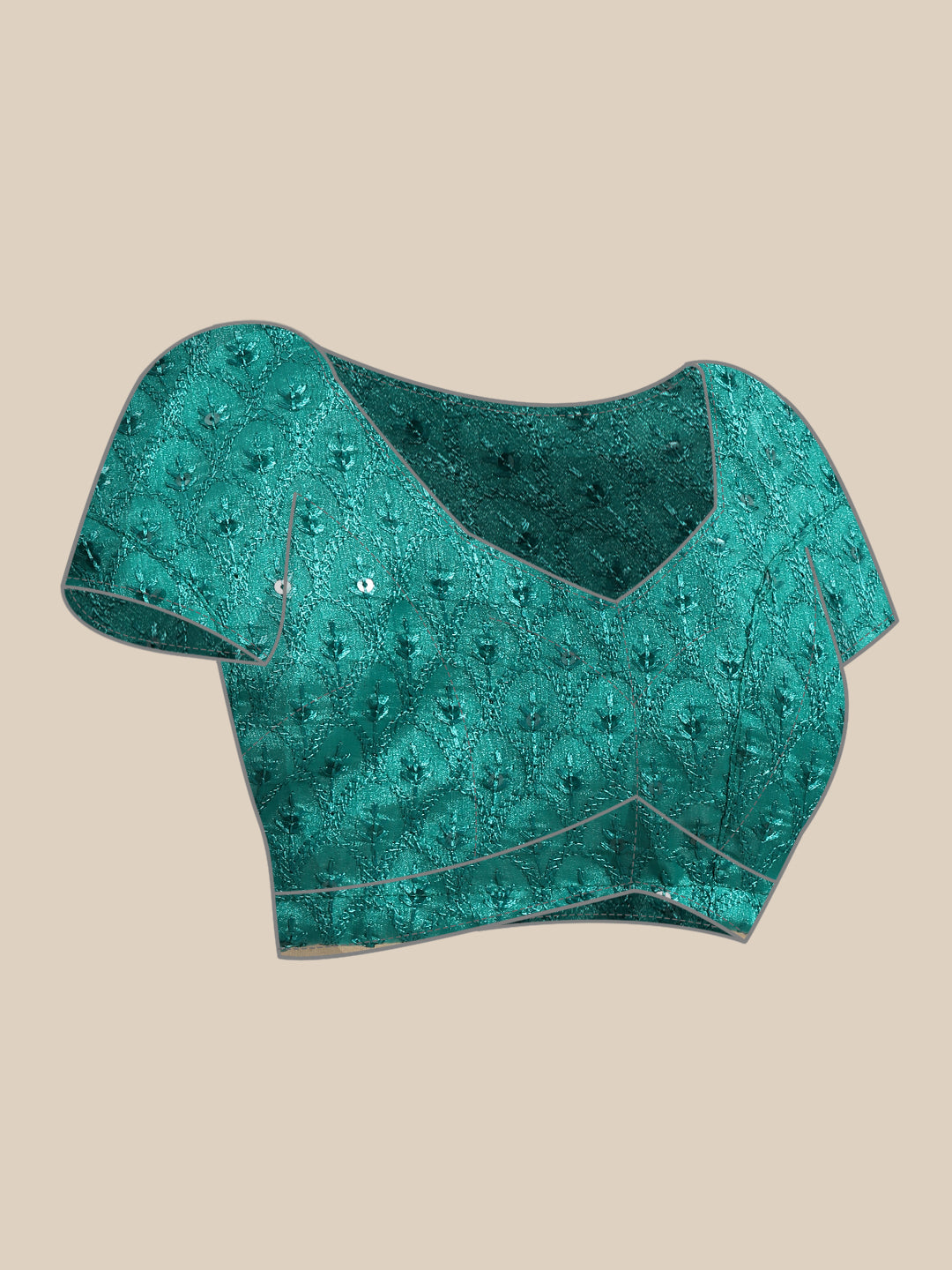 Dhiyona GR Women's Naaz Teal Satin Saree