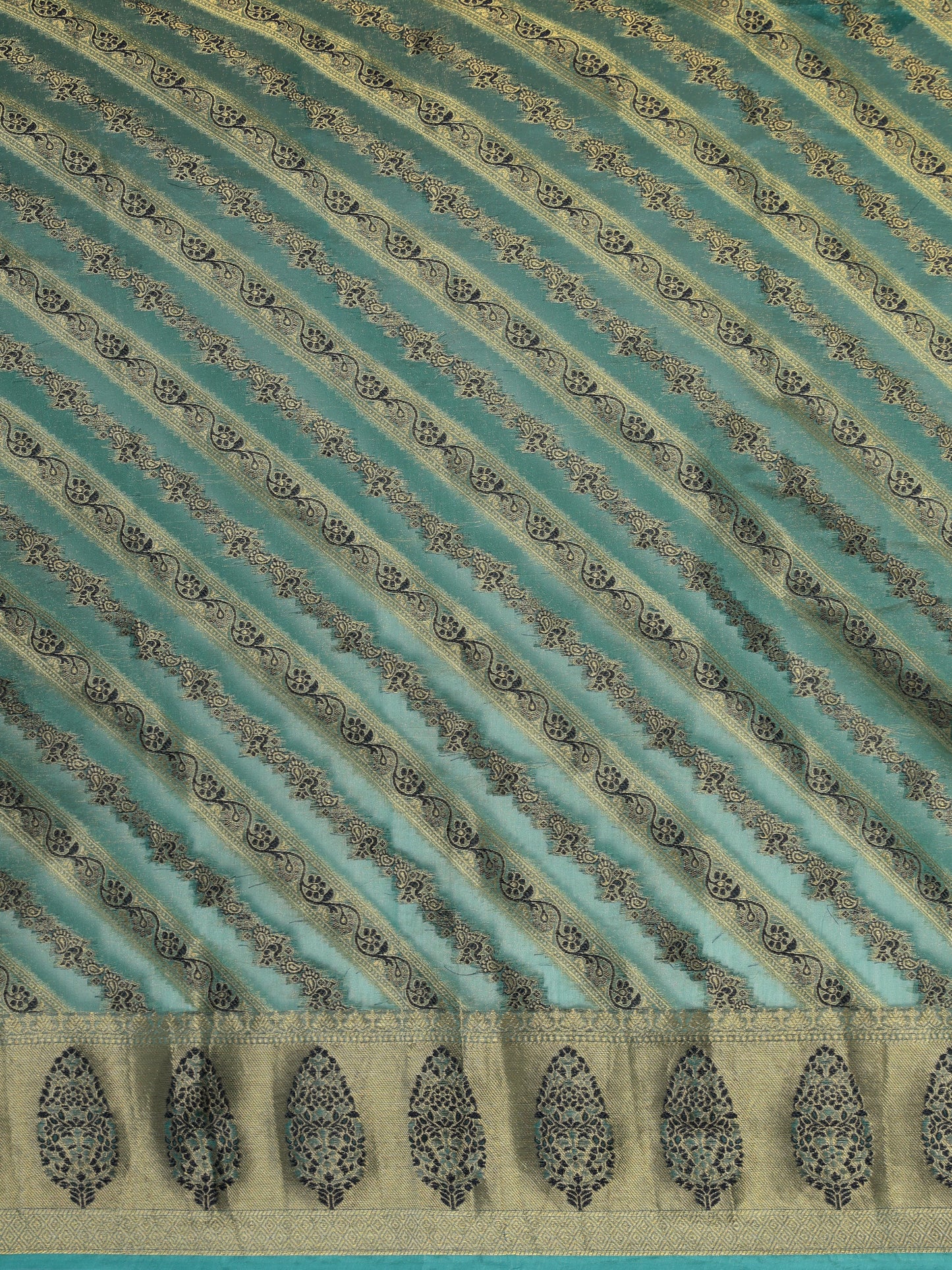 Dhiyona GR Women's Natasha Tiffany Blue Organza Saree