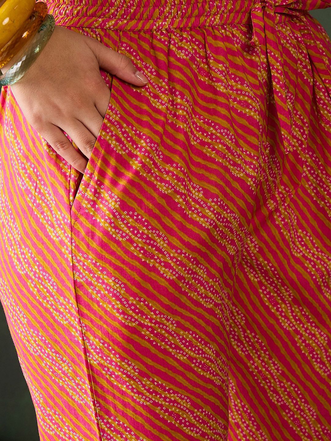 Dhiyona SN Women's Floral Printed Sequinned Pure Cotton Straight Kurta & Trouser With Dupatta
