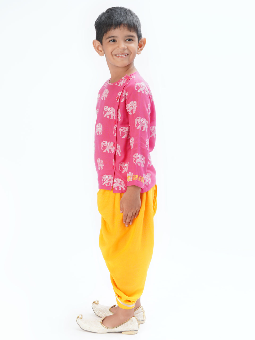 Trunk Tales Boys Pink Kurta with Dhoti
