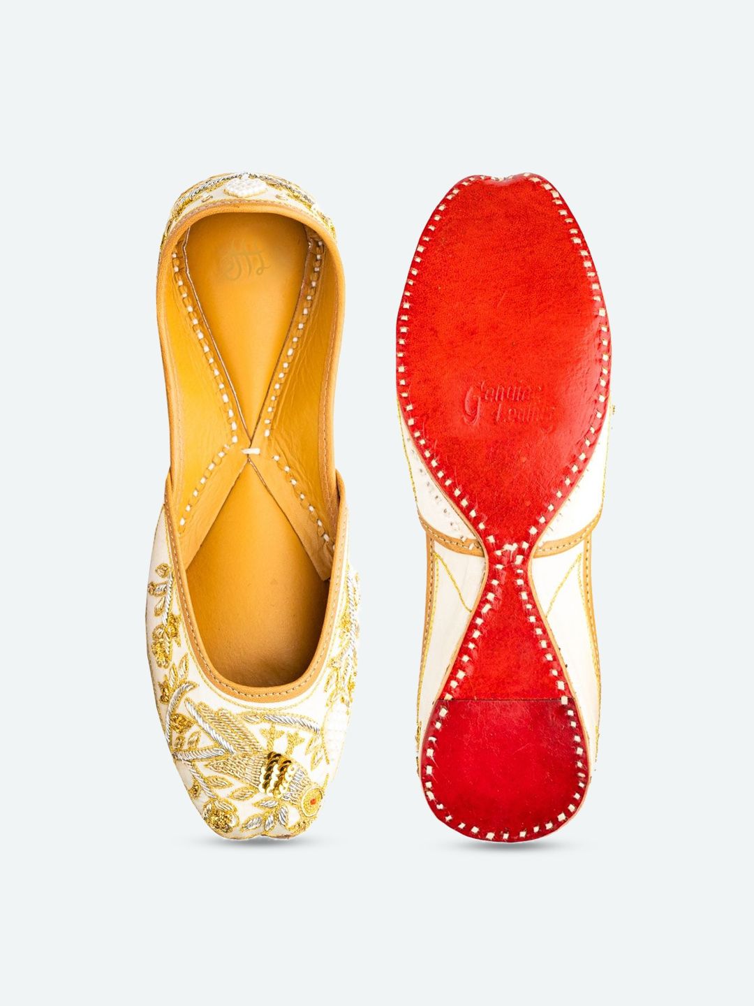 Dhiyona HOP Women Embellished Embroidered Mojaris Flats