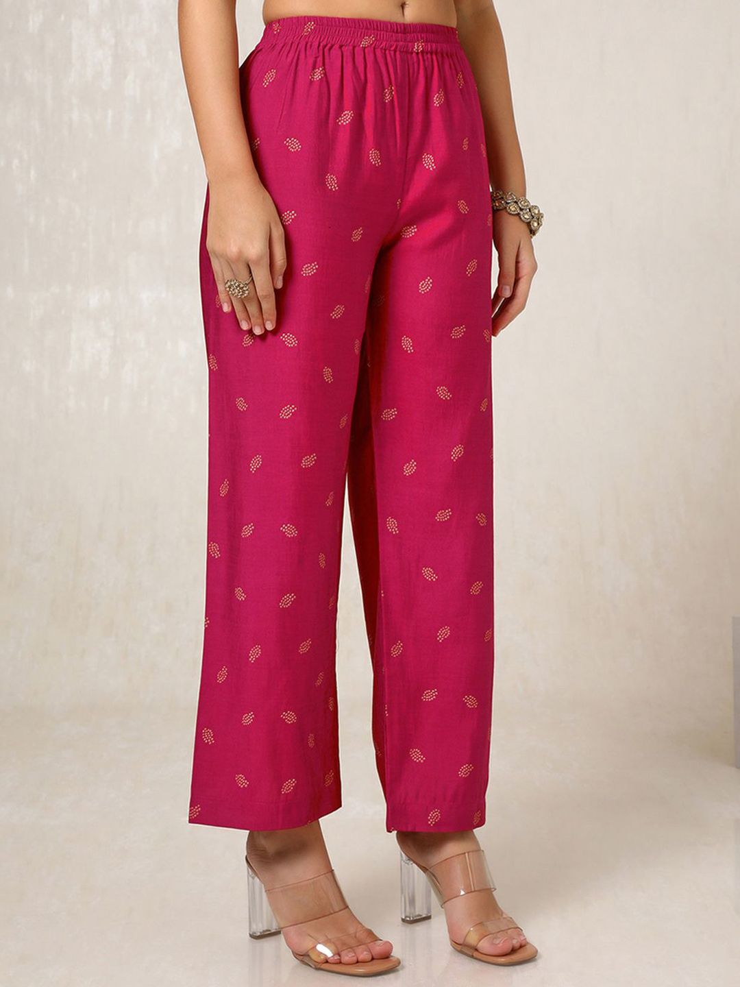 Dhiyona SO Women's Ethnic Motifs Printed Thread Work Straight Kurta with Palazzos & Dupatta