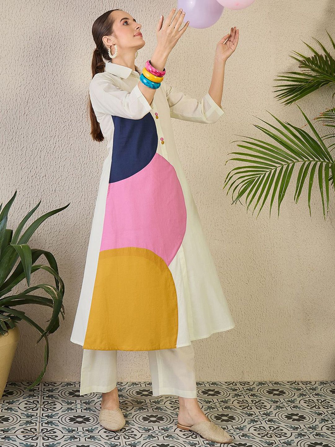 Dhiyona IE INDO ERA Women Printed Tunic with Trousers